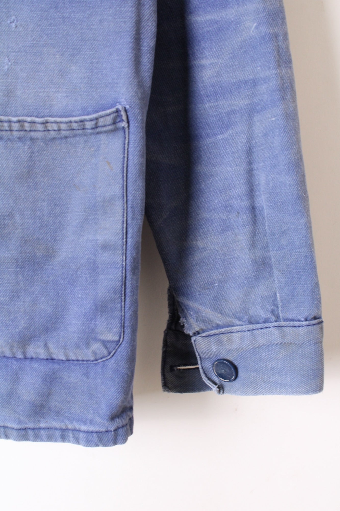 VINTAGE WORK CHORE JACKET SPLATTER BLEU DE TRAVAIL - S/M