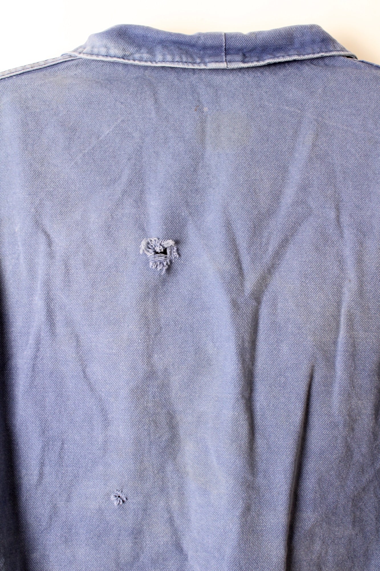 VINTAGE WORK CHORE JACKET SPLATTER BLEU DE TRAVAIL - S/M