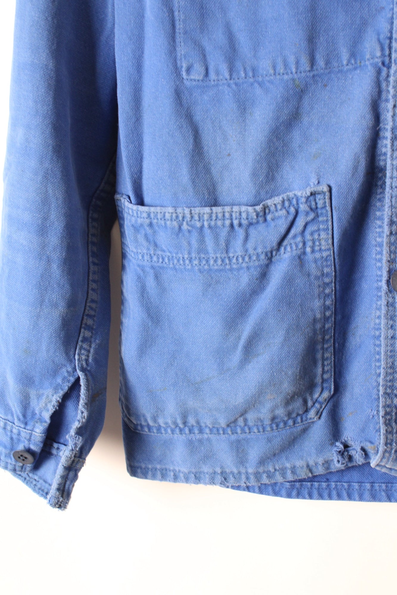 VINTAGE WORK CHORE JACKET BLEU DE TRAVAIL - XS/S