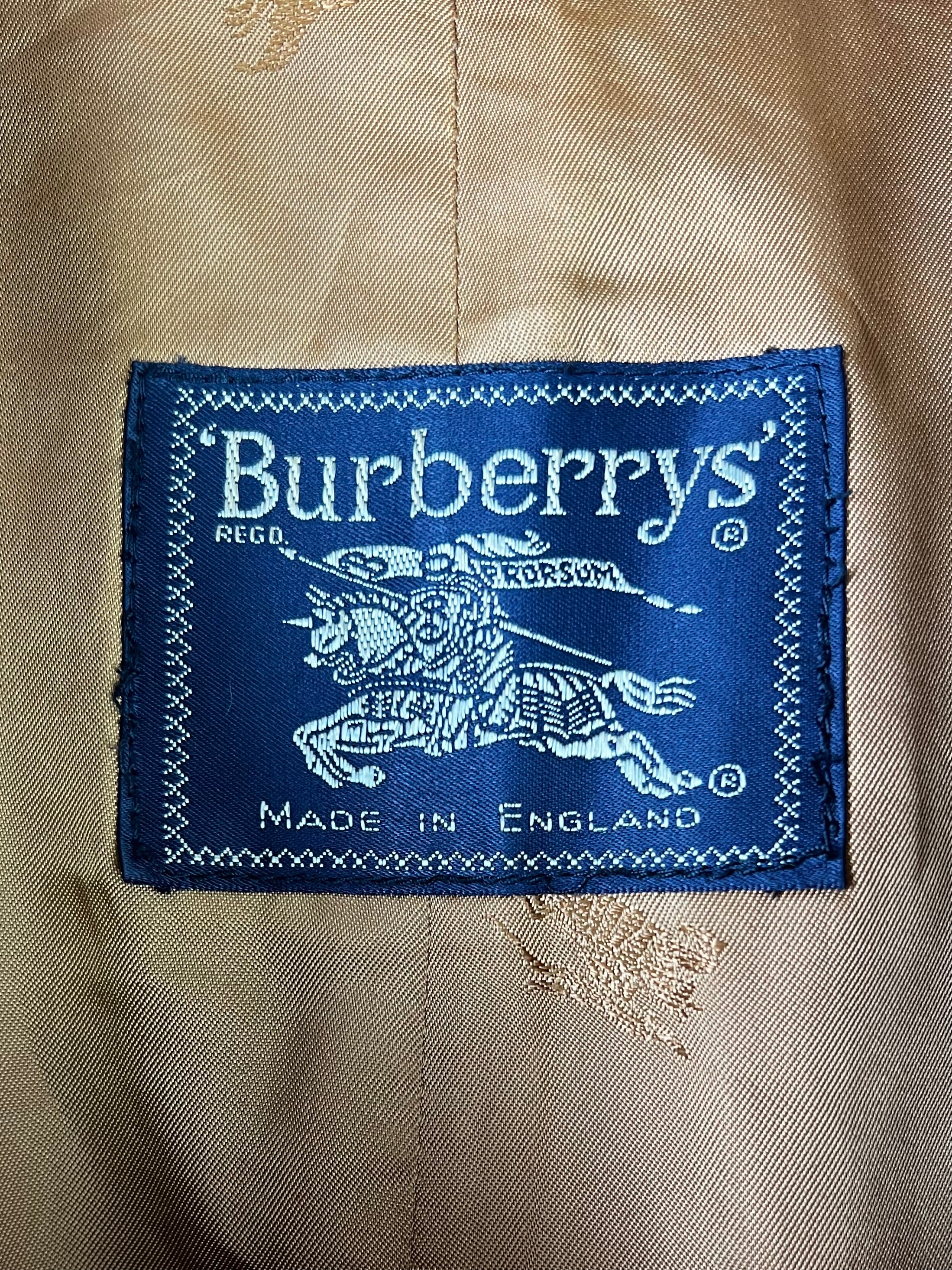 BURBERRY VINTAGE CASHMERE  WOOL CAMEL COAT BEIGE - M/L