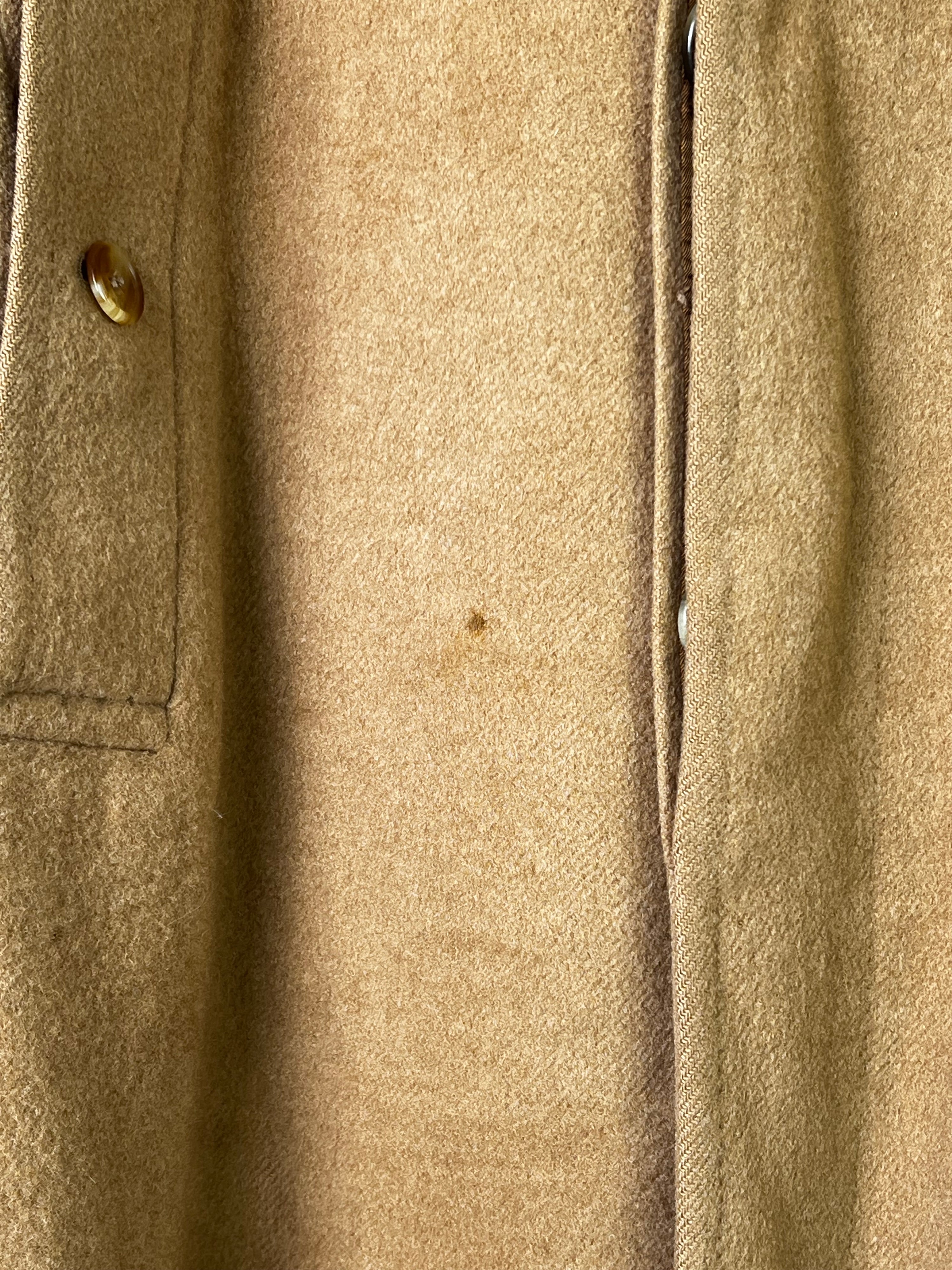 BURBERRY VINTAGE CASHMERE  WOOL CAMEL COAT BEIGE - M/L