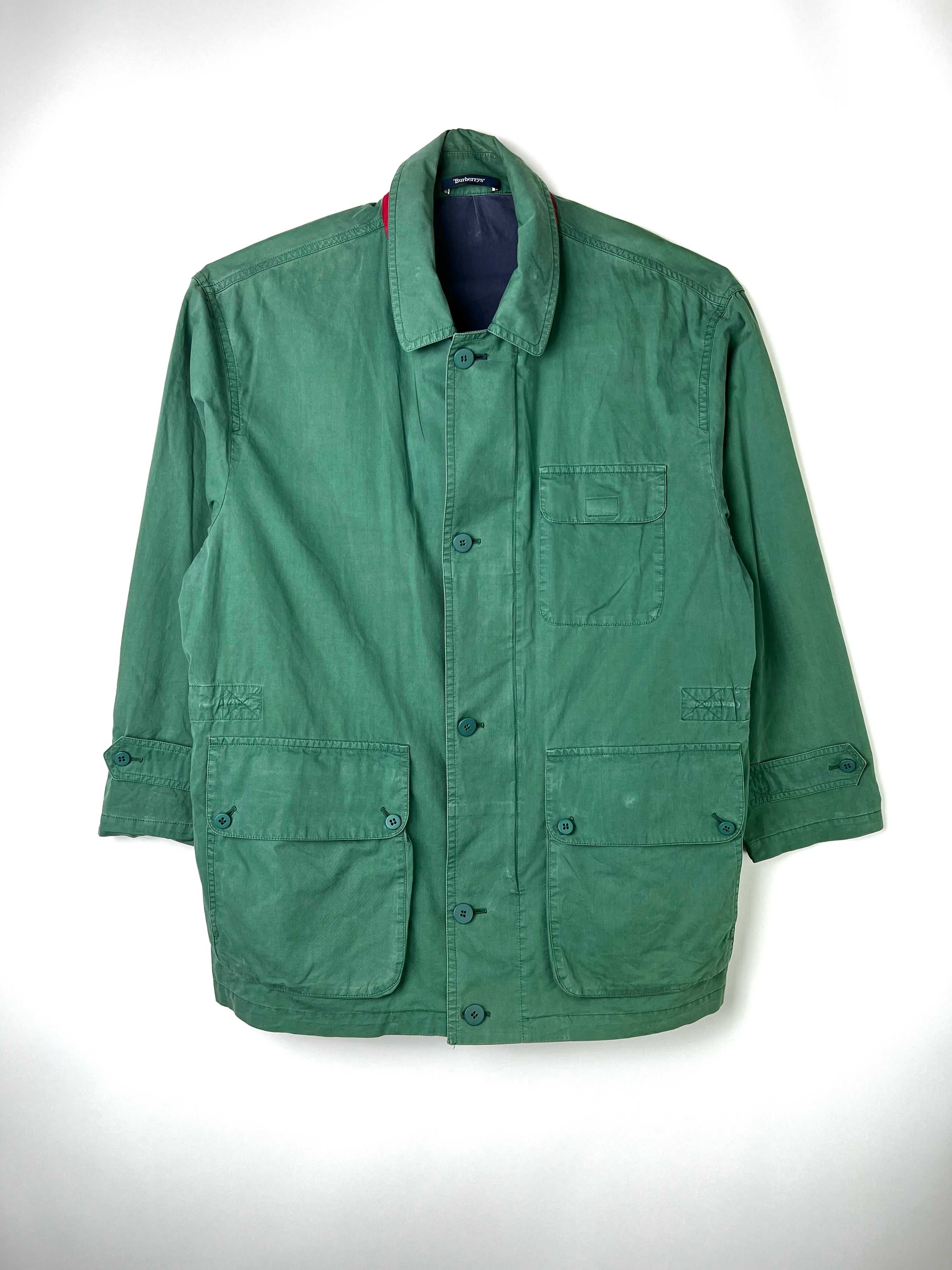 BURBERRY VINTAGE COTTON JACKET MARINA GREEN - L/XL