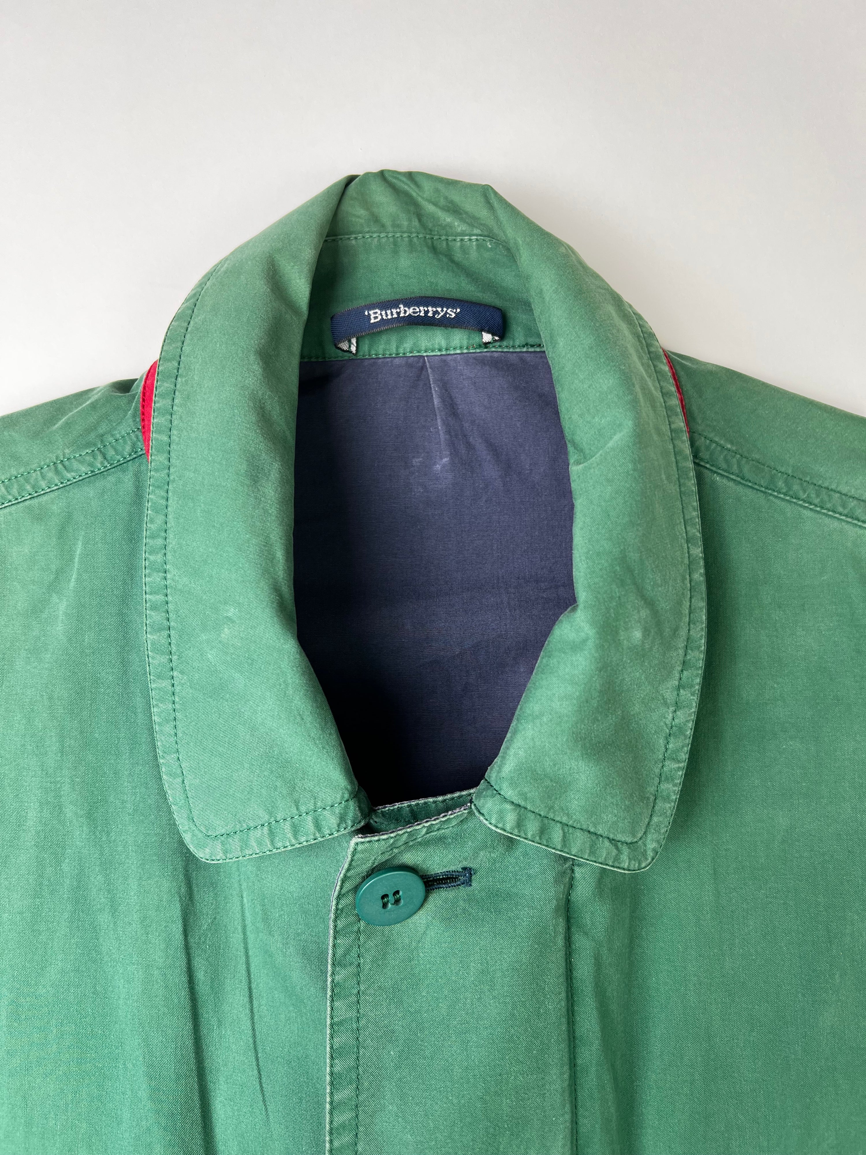 BURBERRY VINTAGE COTTON JACKET MARINA GREEN - L/XL