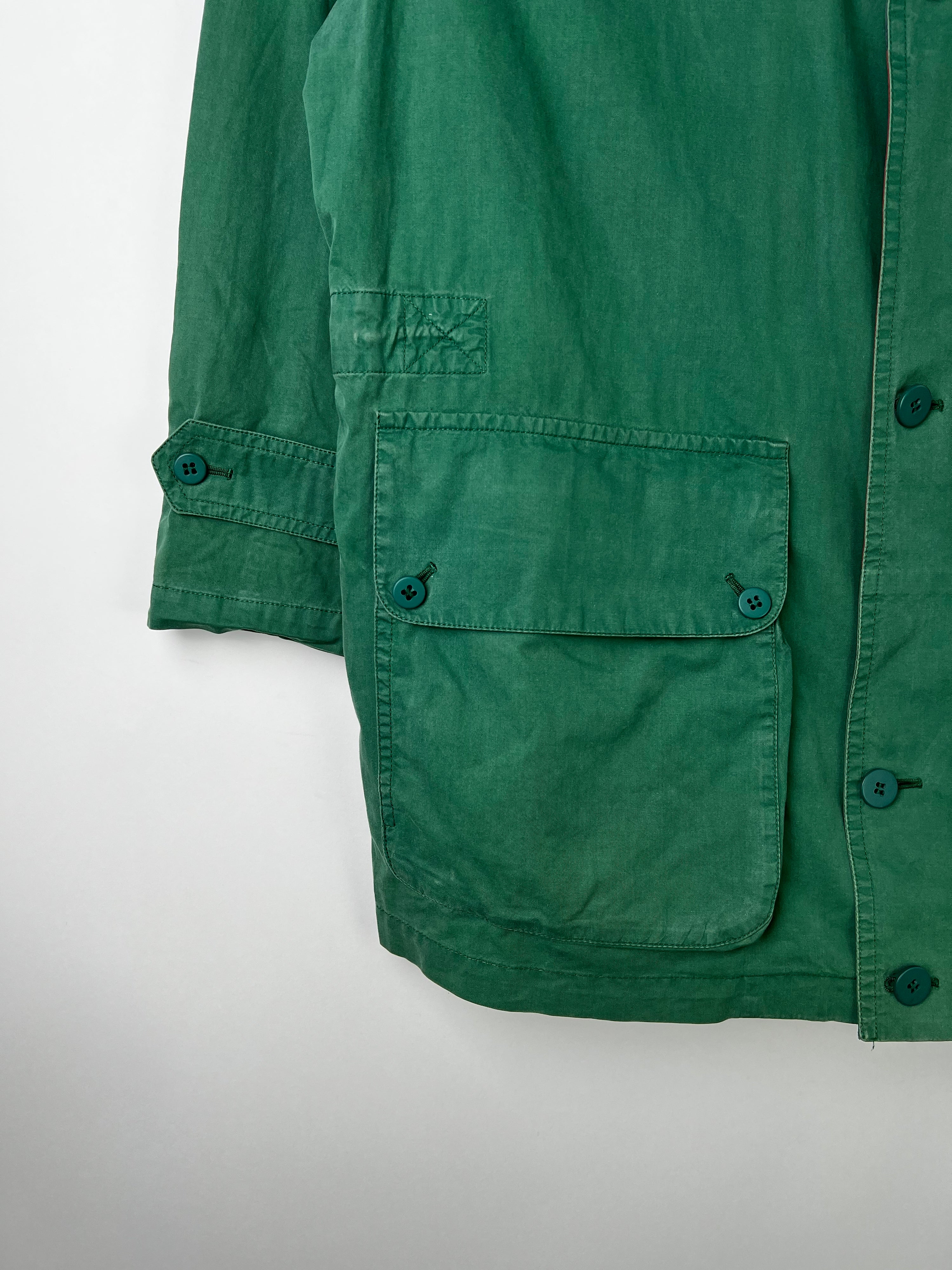 BURBERRY VINTAGE COTTON JACKET MARINA GREEN - L/XL