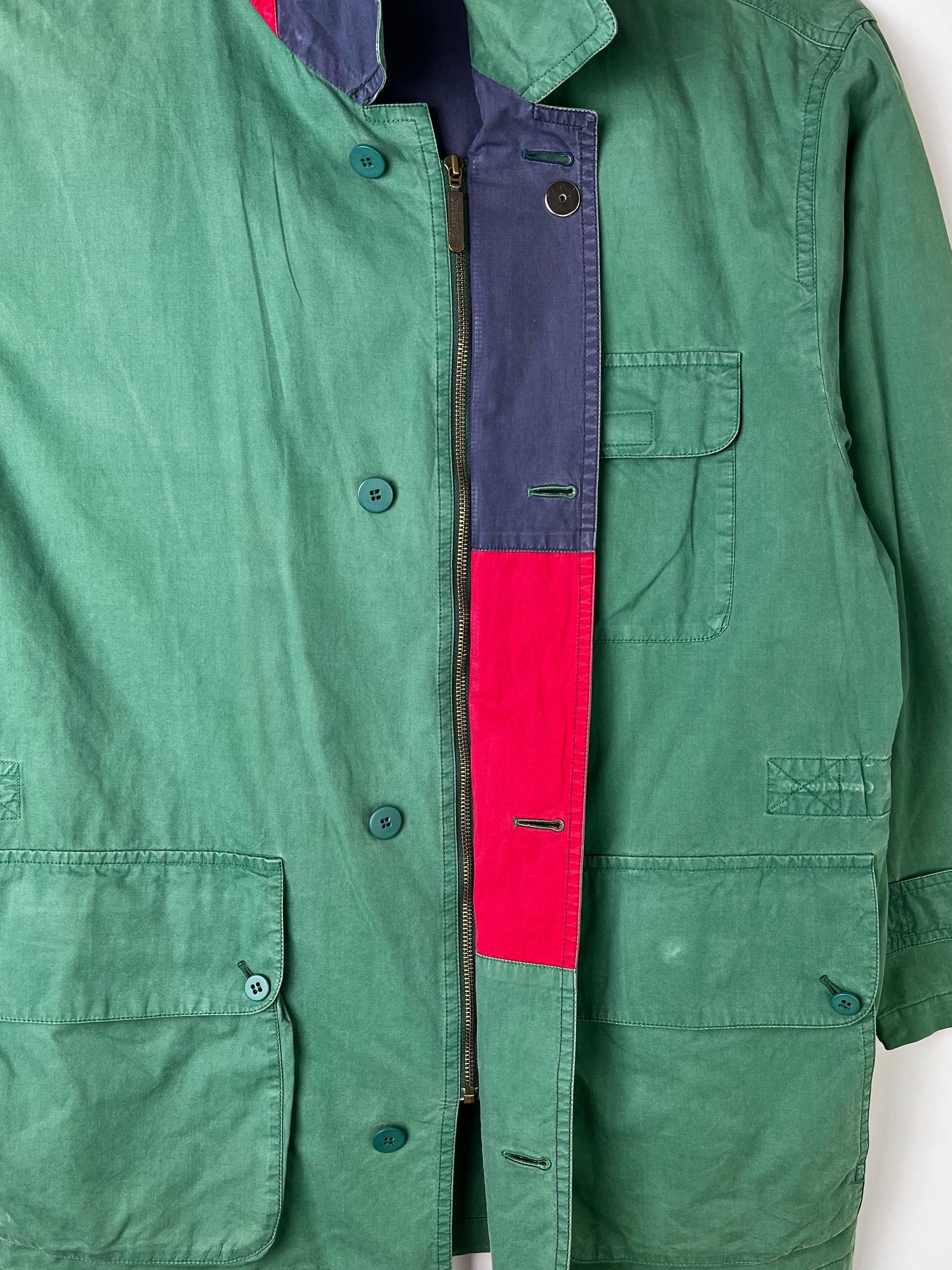 BURBERRY VINTAGE COTTON JACKET MARINA GREEN - L/XL