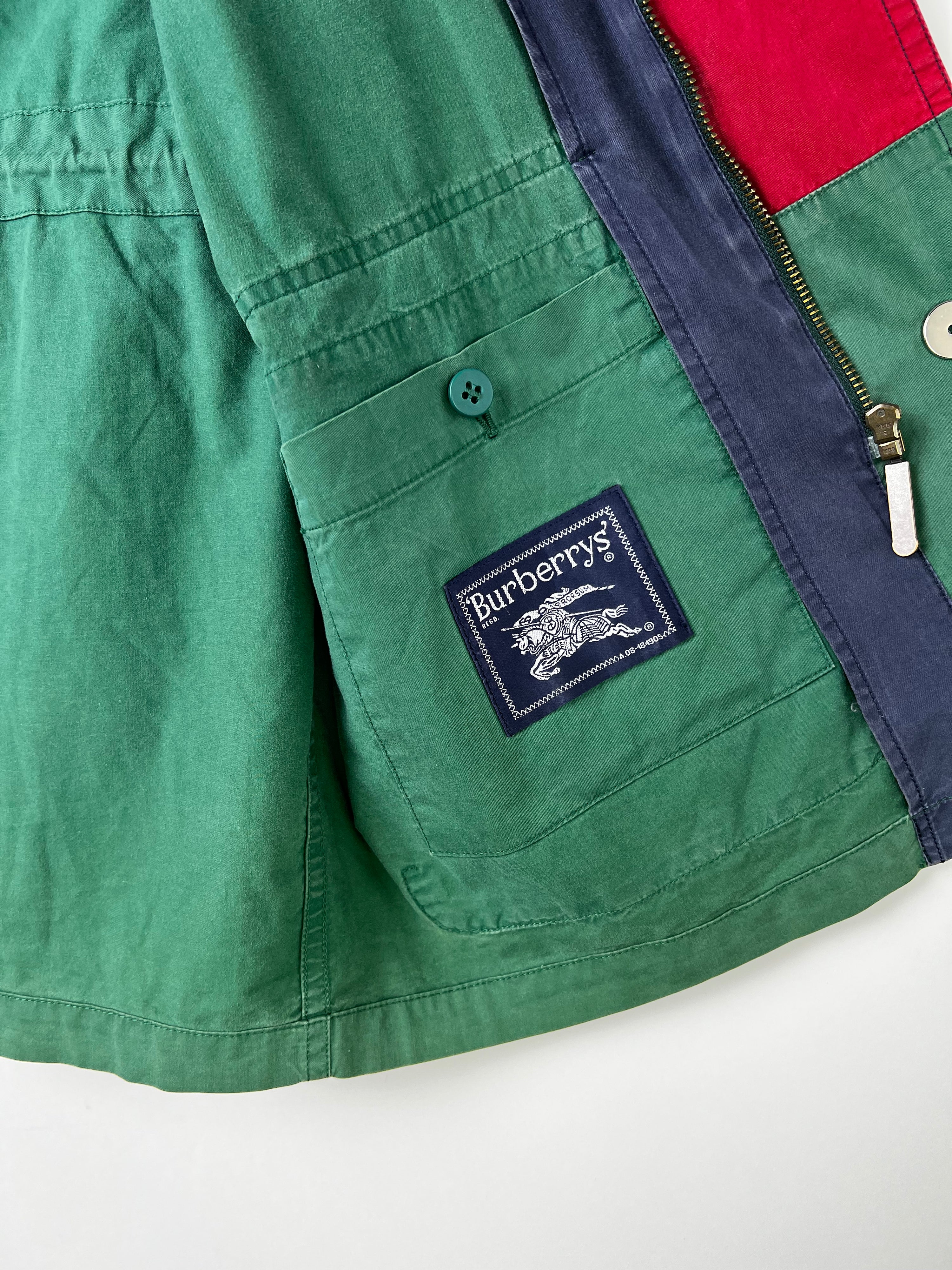 BURBERRY VINTAGE COTTON JACKET MARINA GREEN - L/XL