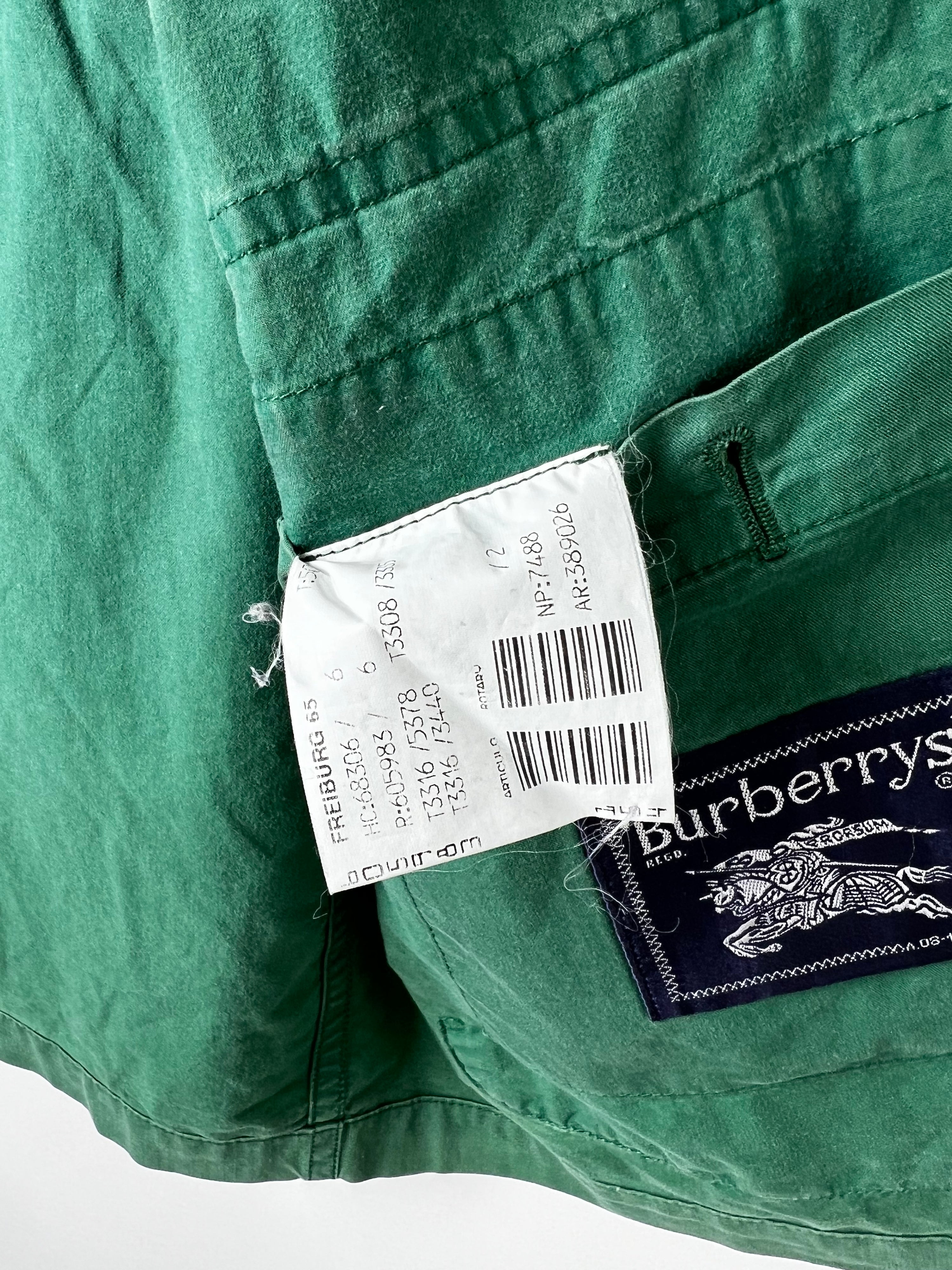 BURBERRY VINTAGE COTTON JACKET MARINA GREEN - L/XL