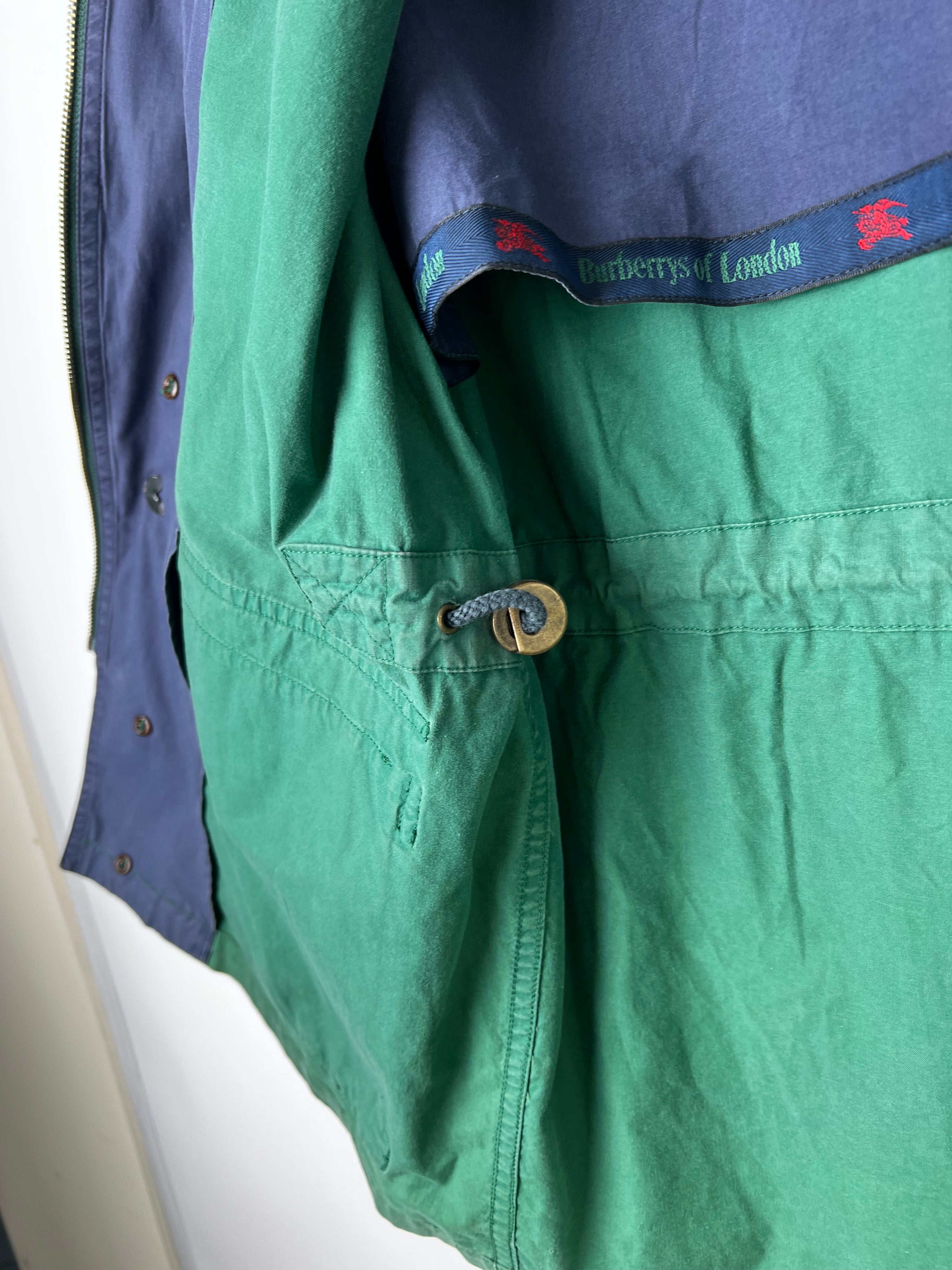 BURBERRY VINTAGE COTTON JACKET MARINA GREEN - L/XL