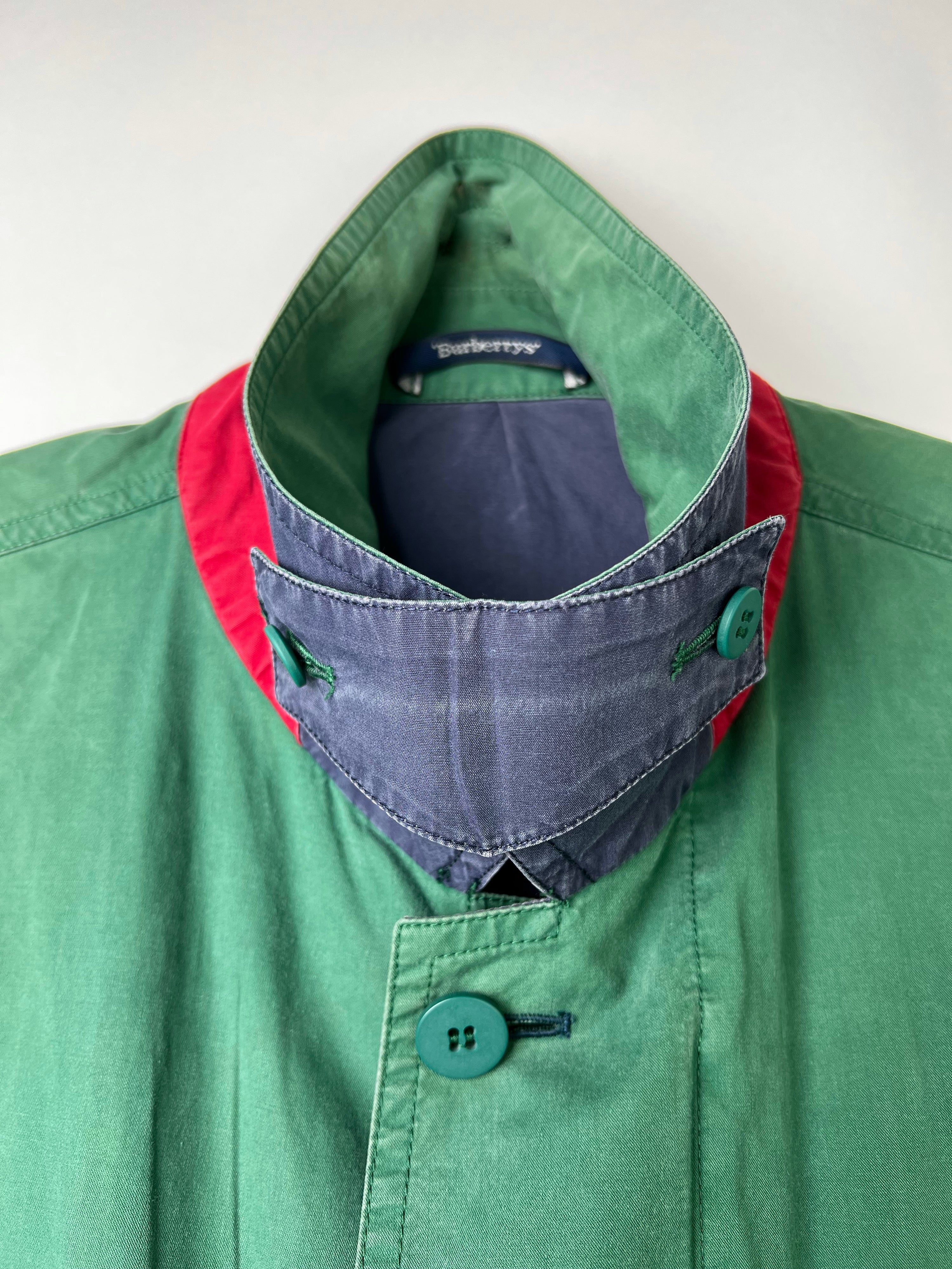 BURBERRY VINTAGE COTTON JACKET MARINA GREEN - L/XL