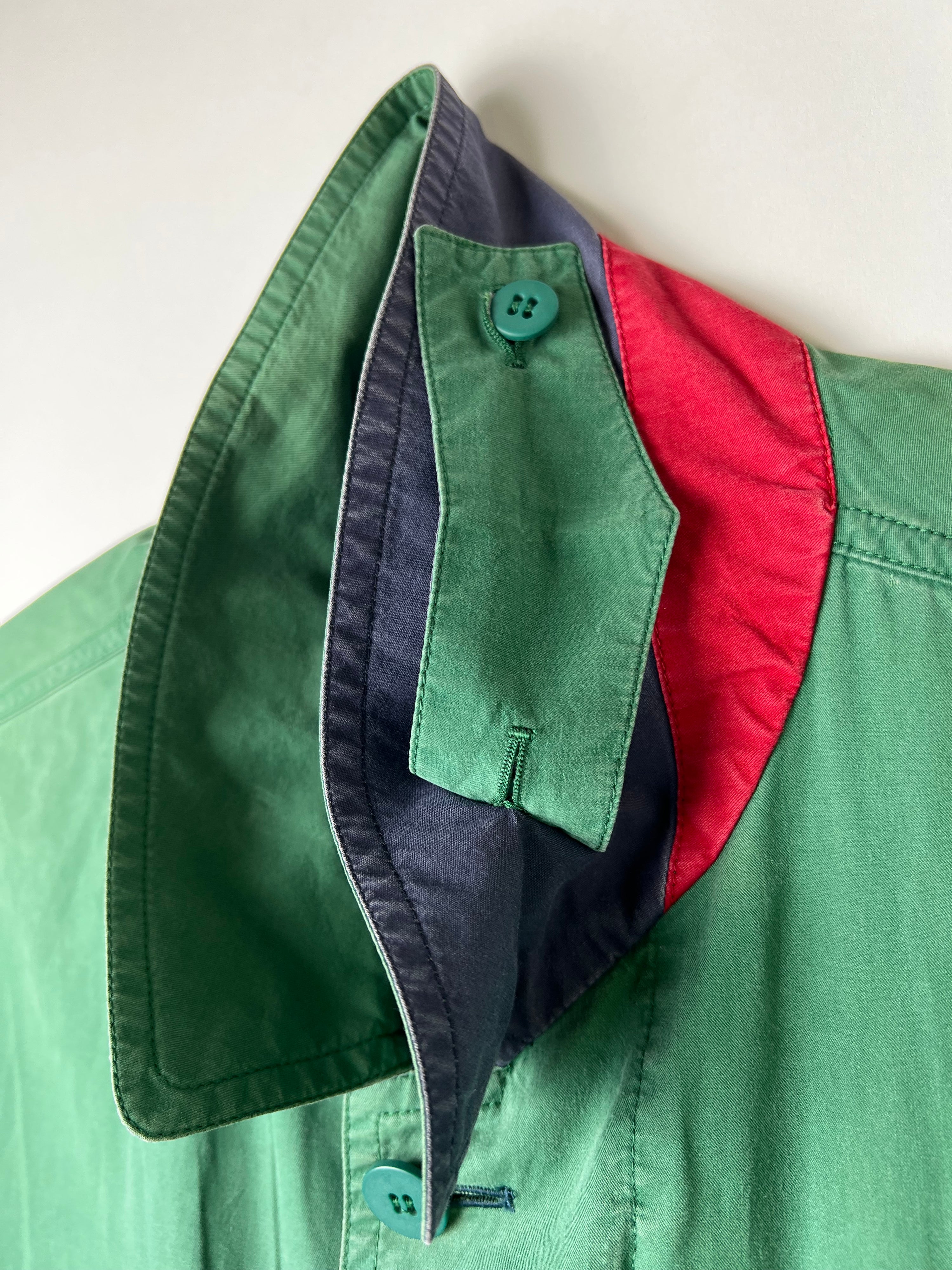 BURBERRY VINTAGE COTTON JACKET MARINA GREEN - L/XL