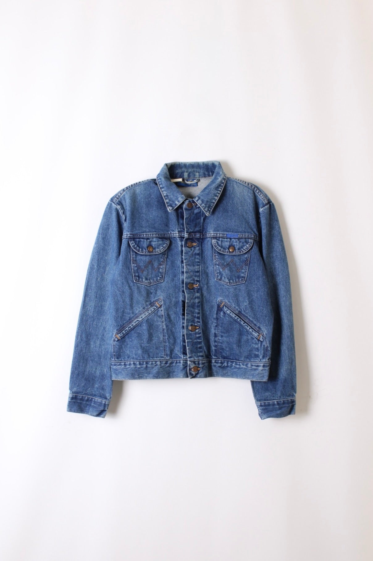 WRANGLER VINTAGE DENIM TRUCKER JACKET VTG BLUE - S/M