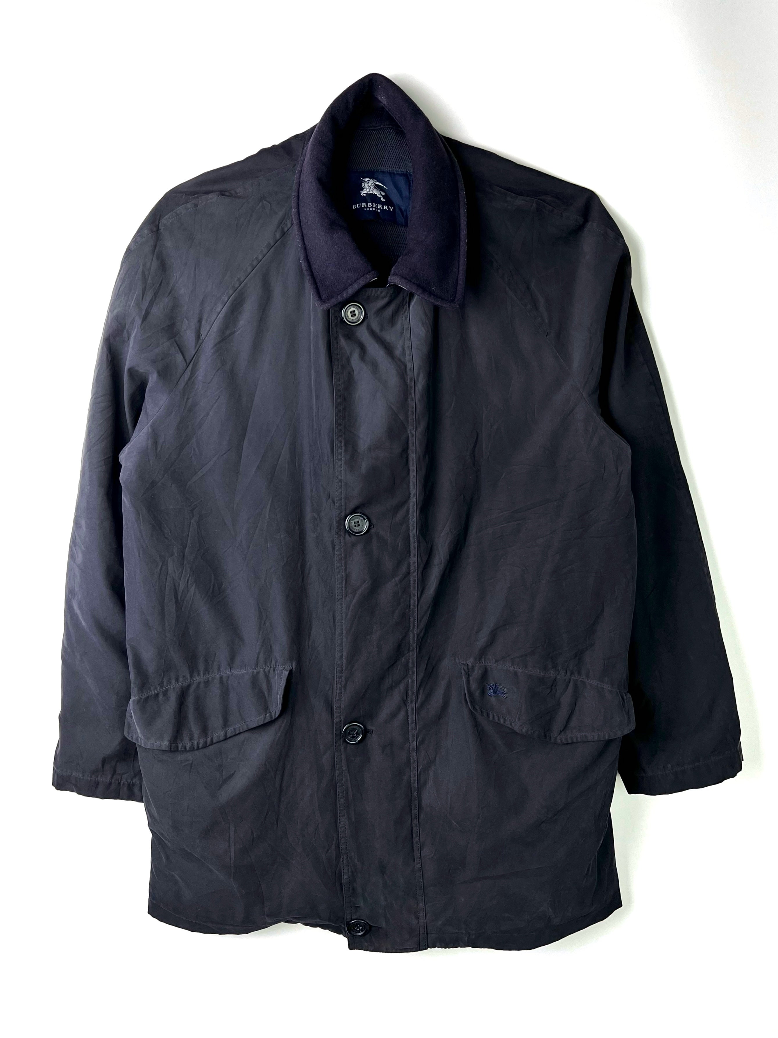BURBERRY VINTAGE MID LENGTH COAT BLUE - M/L