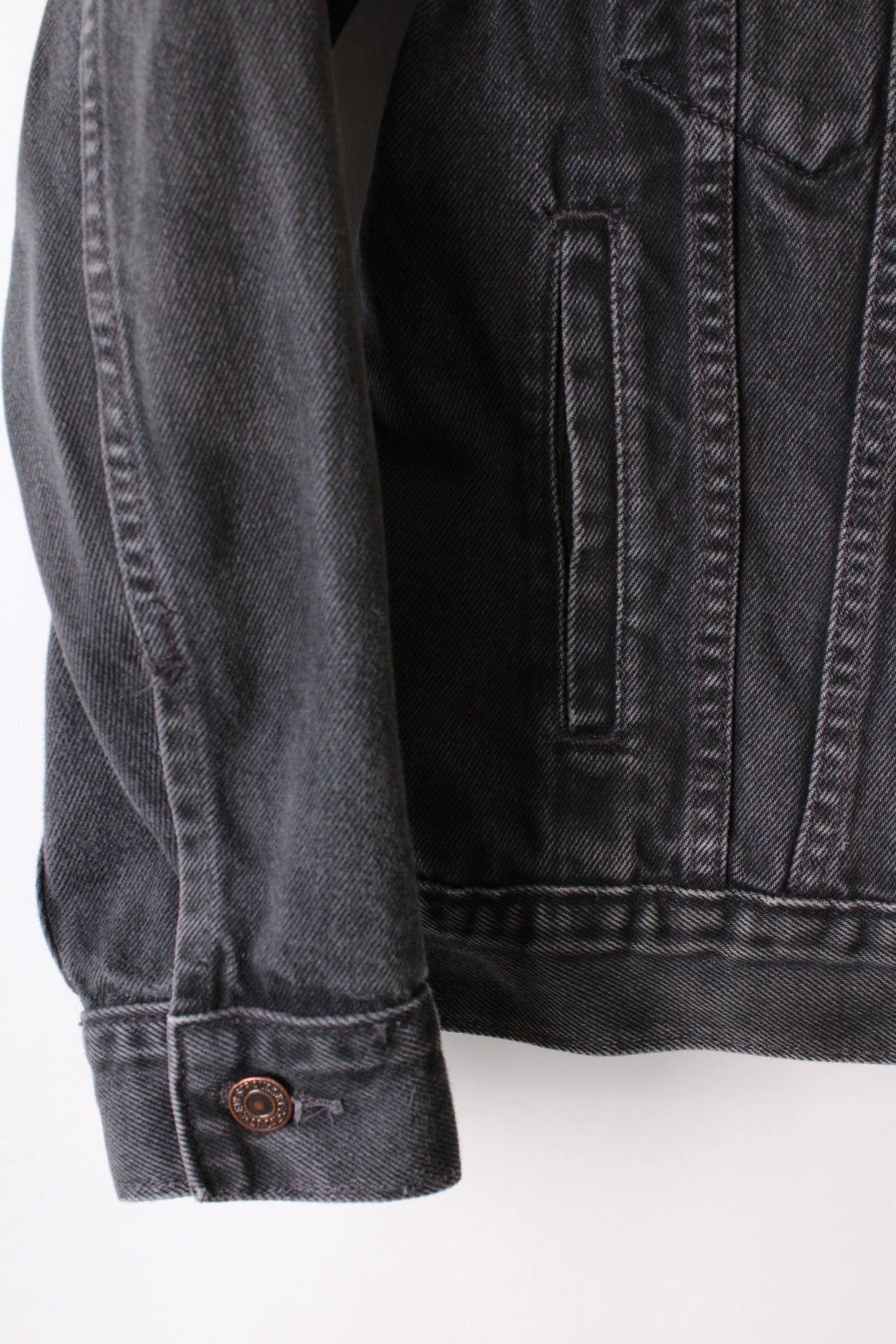LEVIS VINTAGE DENIM TRUCKER JACKET VTG BLACK - S