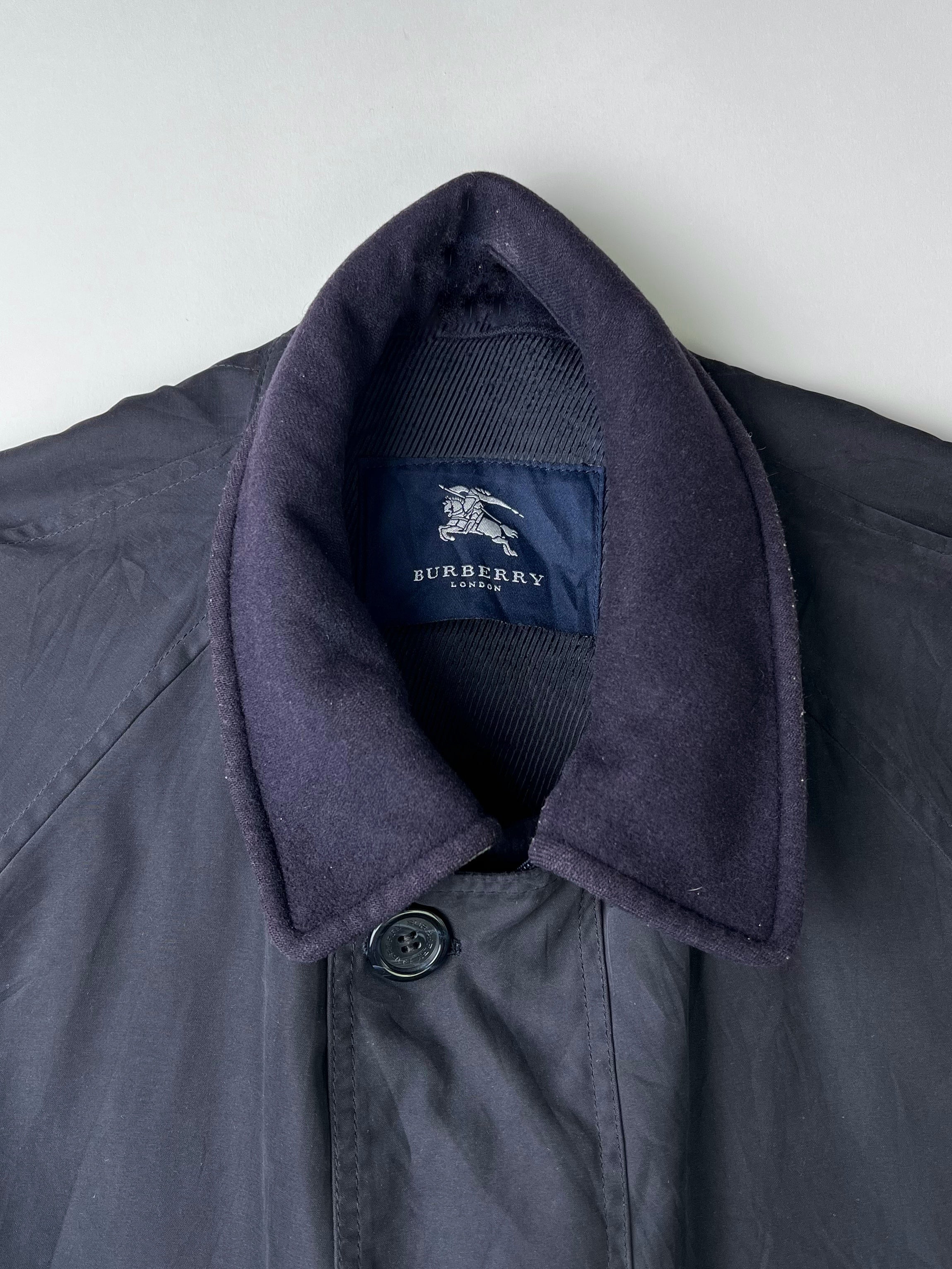 BURBERRY VINTAGE MID LENGTH COAT BLUE - M/L