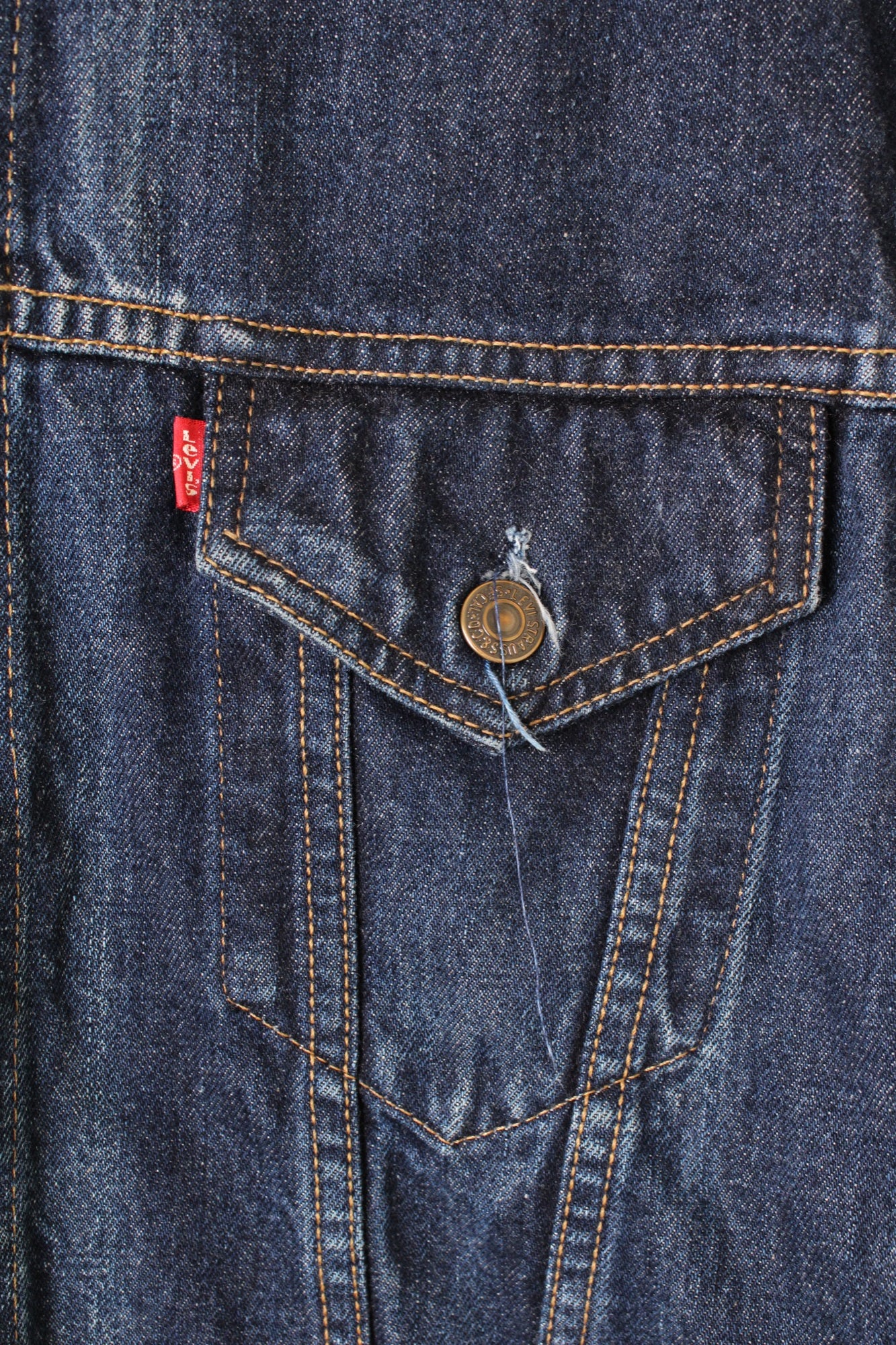 LEVIS VINTAGE DENIM TRUCKER JACKET VTG DARK BLUE - XXL