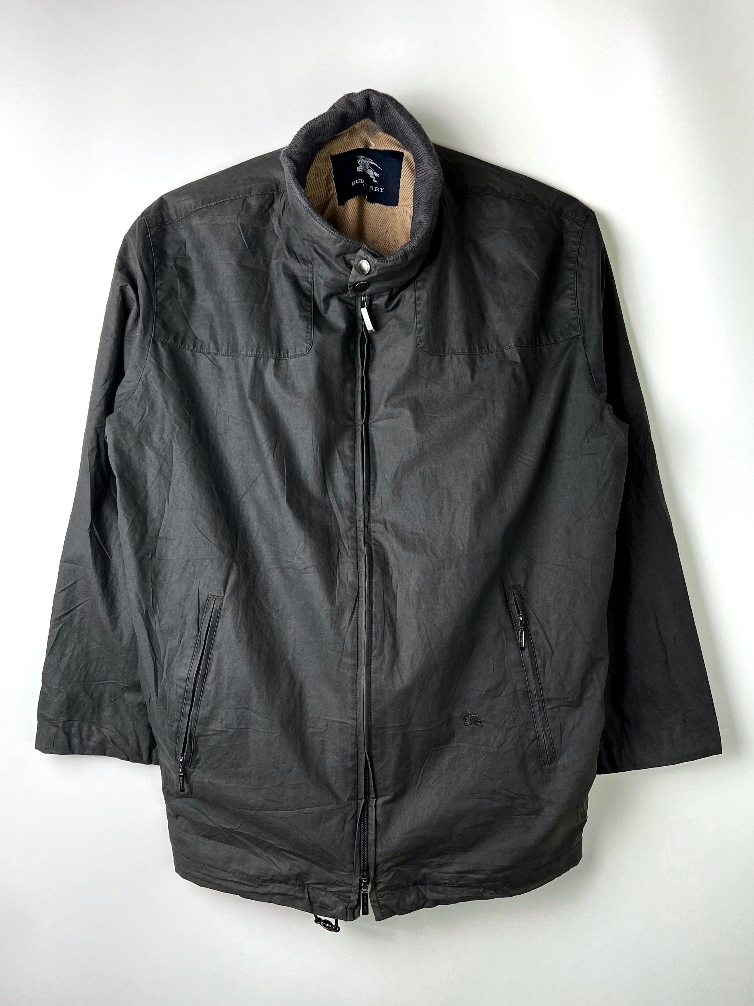 BURBERRY VINTAGE JACKET WITH COATING GRAY - L/XL