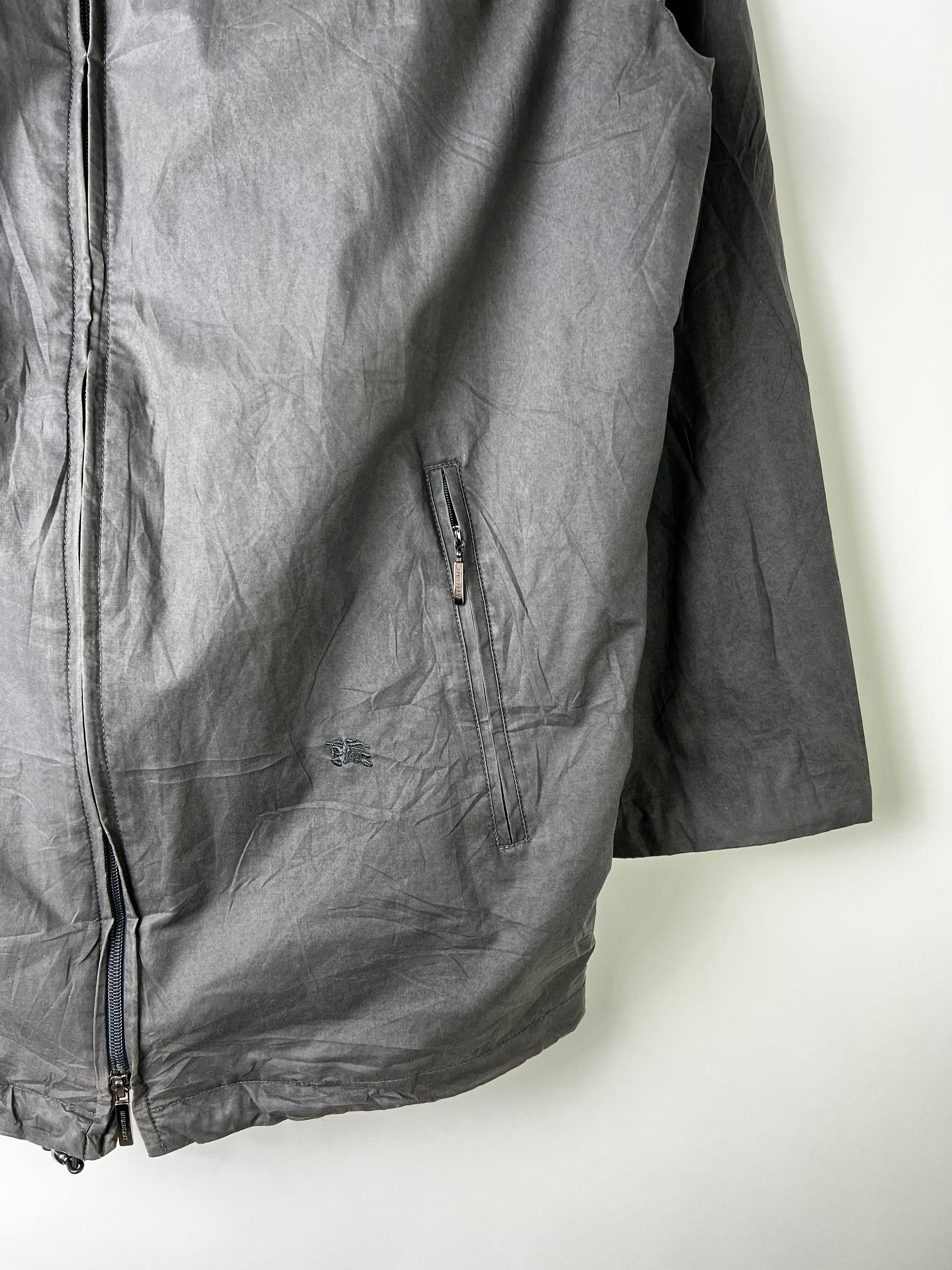 BURBERRY VINTAGE JACKET WITH COATING GRAY - L/XL