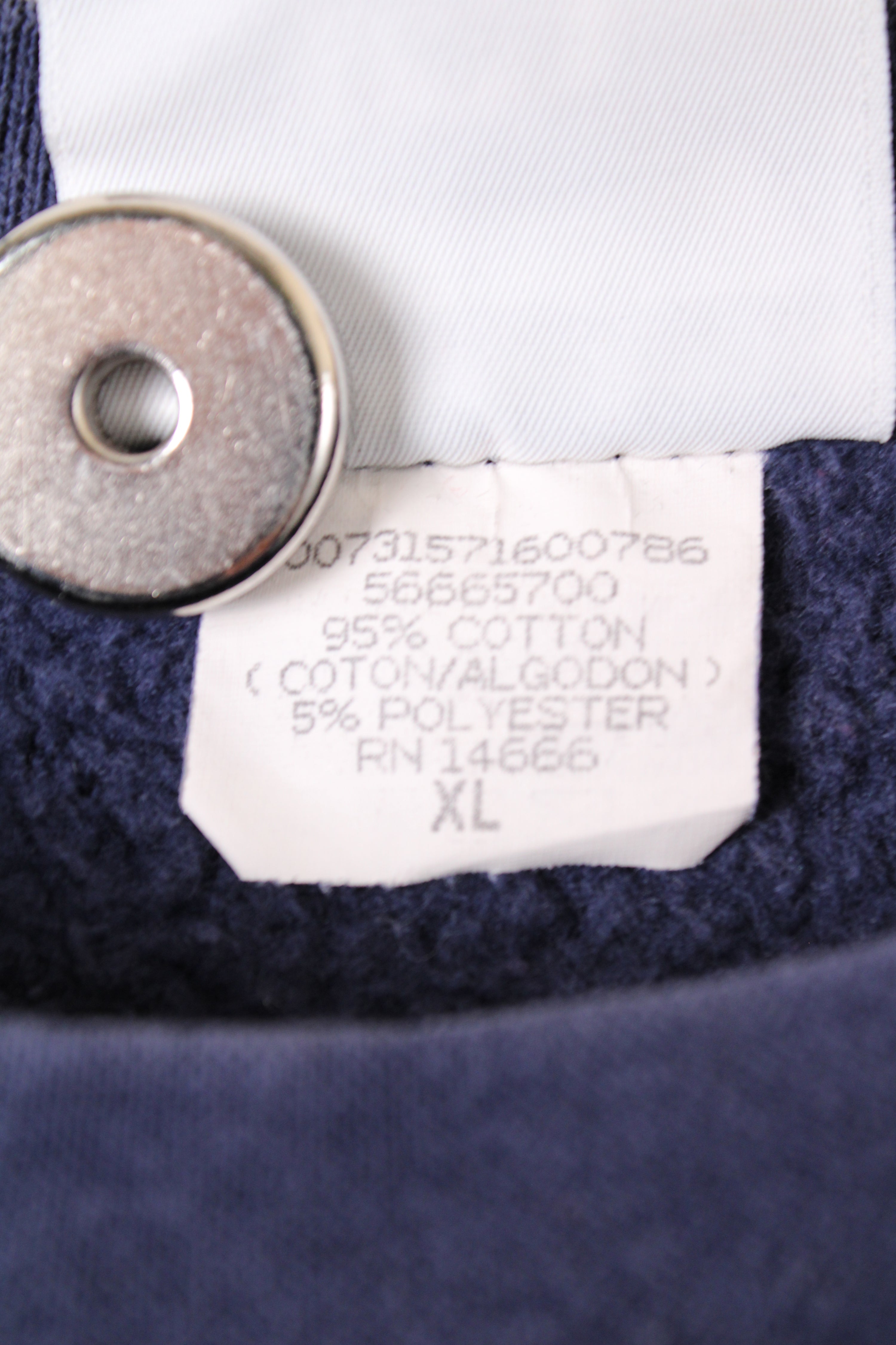 LEE US FIREMAN VINTAGE SWEATSHIRT BLUE MADE IN USA - XL