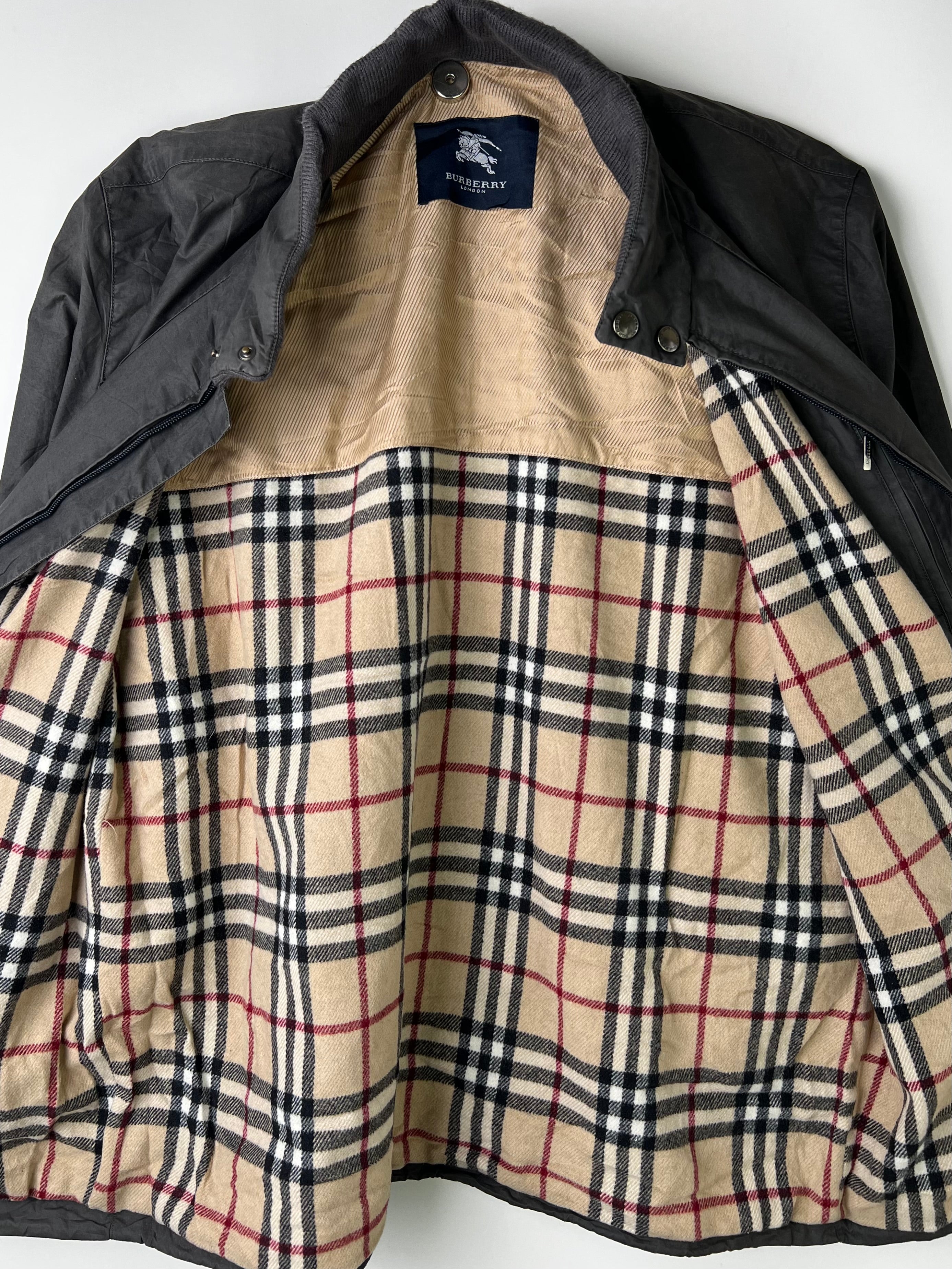 BURBERRY VINTAGE JACKET WITH COATING GRAY - L/XL – HOLYGARMS