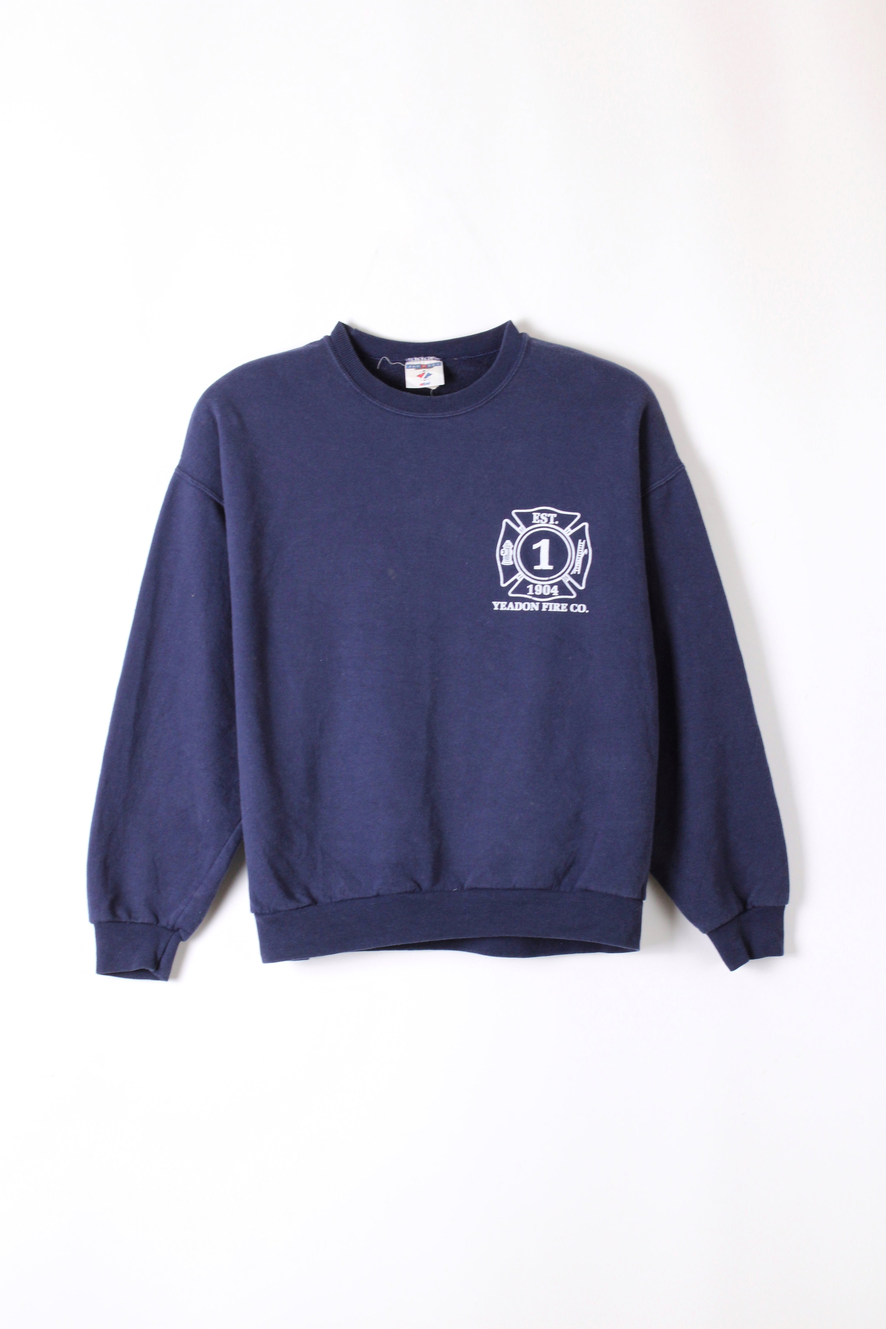 US FIREMAN VINTAGE SWEATSHIRT BLUE - L