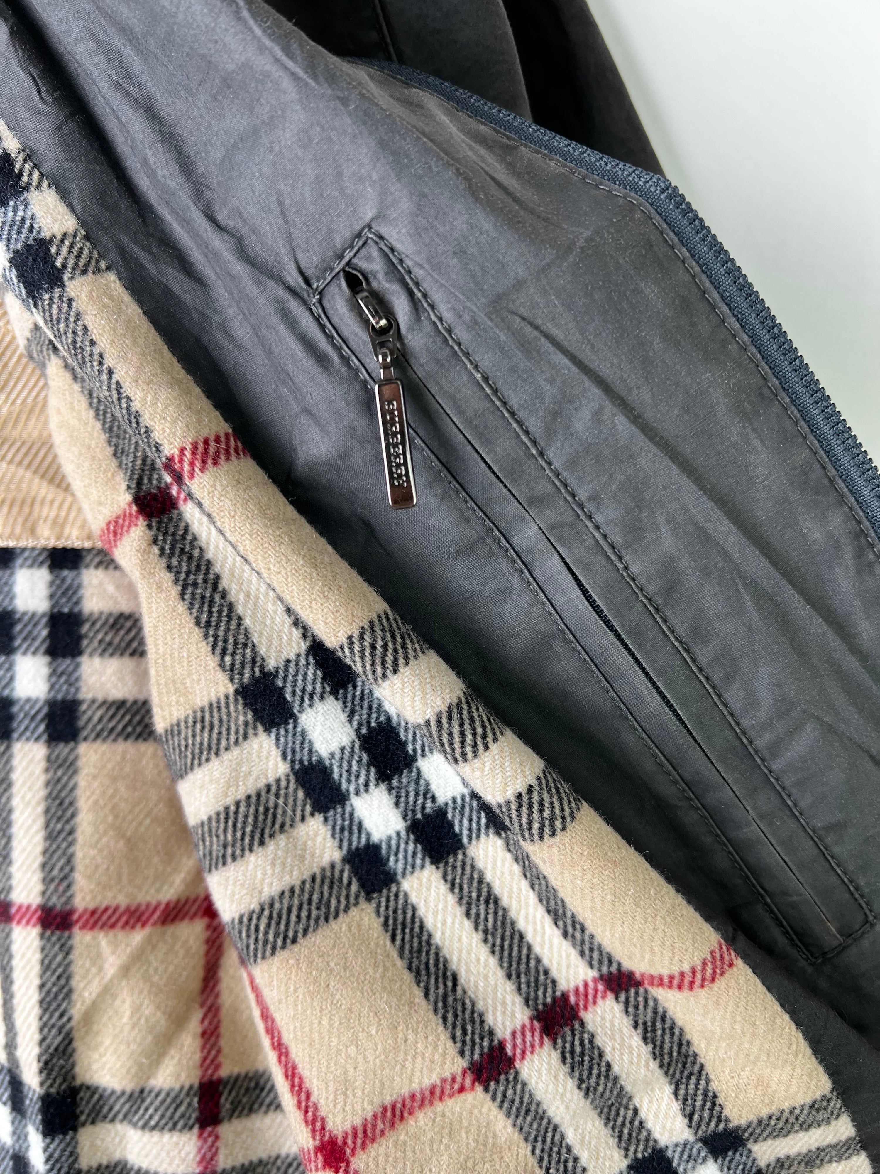 BURBERRY VINTAGE JACKET WITH COATING GRAY - L/XL