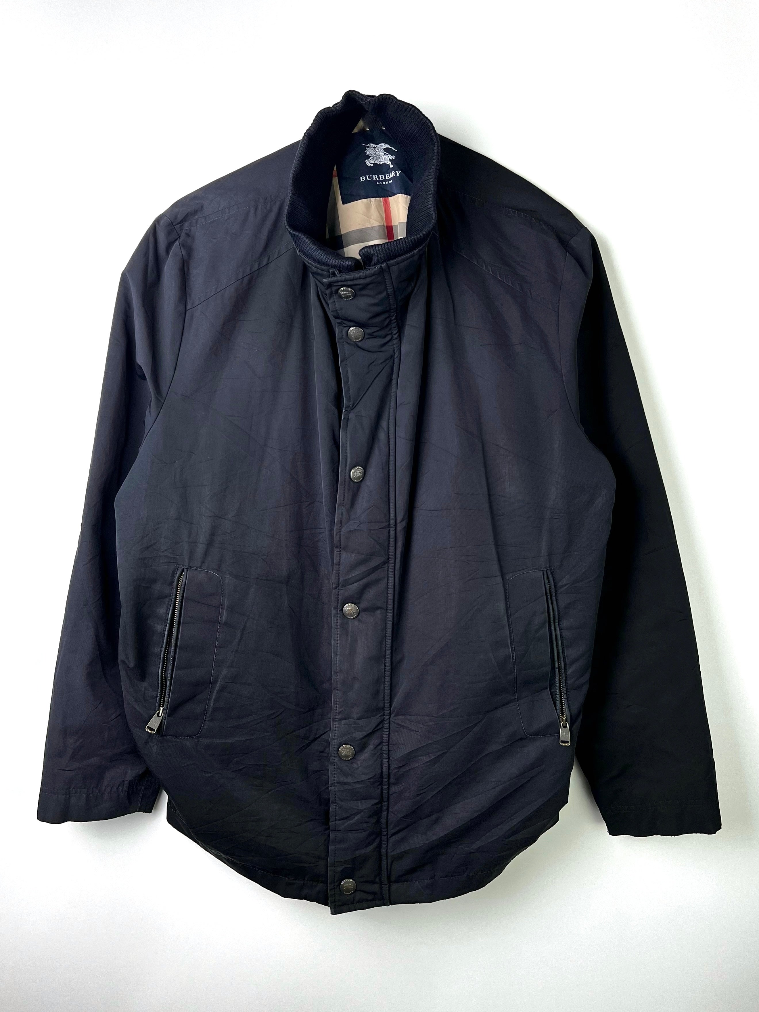 BURBERRY VINTAGE HEAVY NYLON JACKET BLUE - XL/XXL