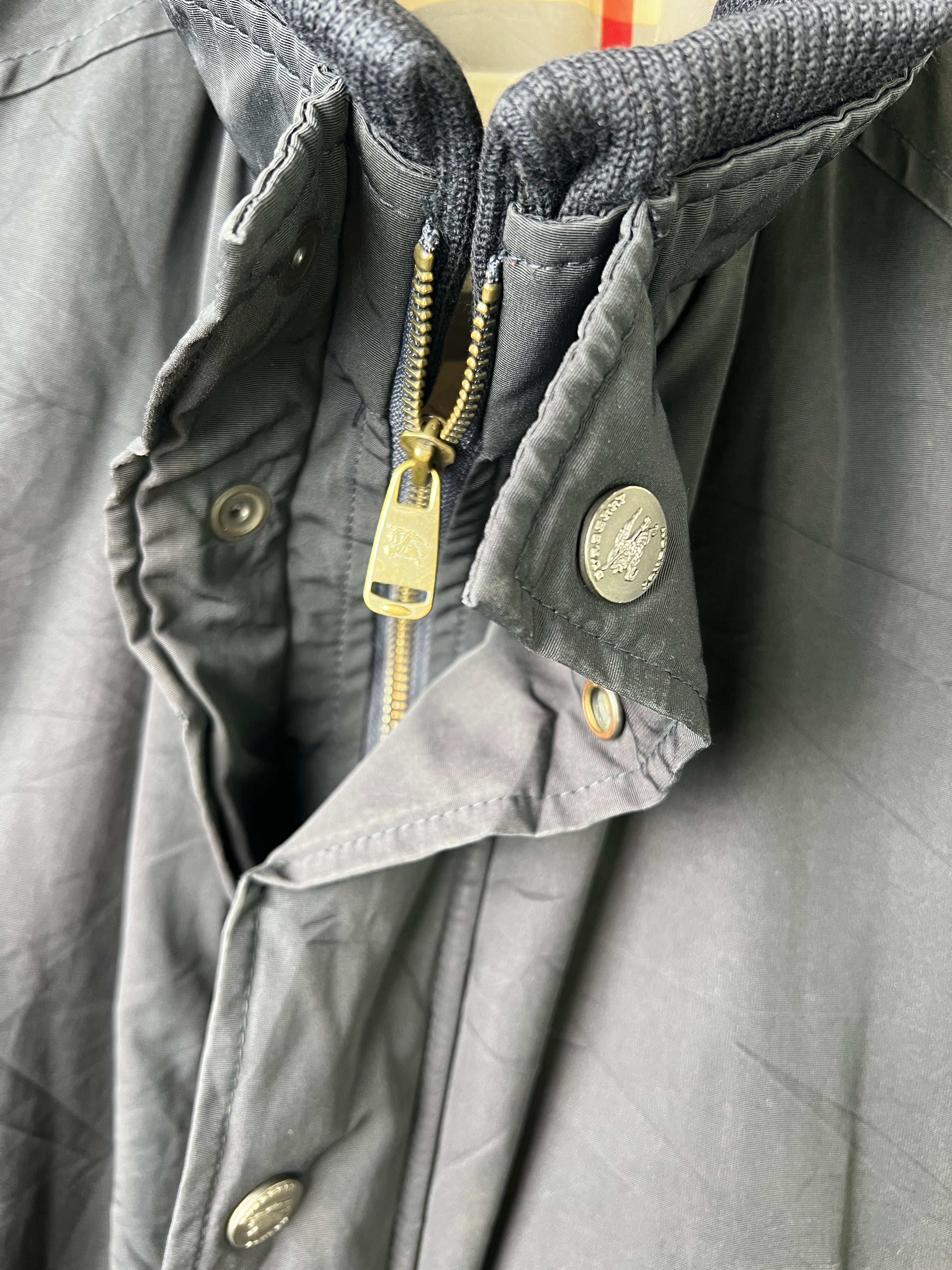 BURBERRY VINTAGE HEAVY NYLON JACKET BLUE - XL/XXL