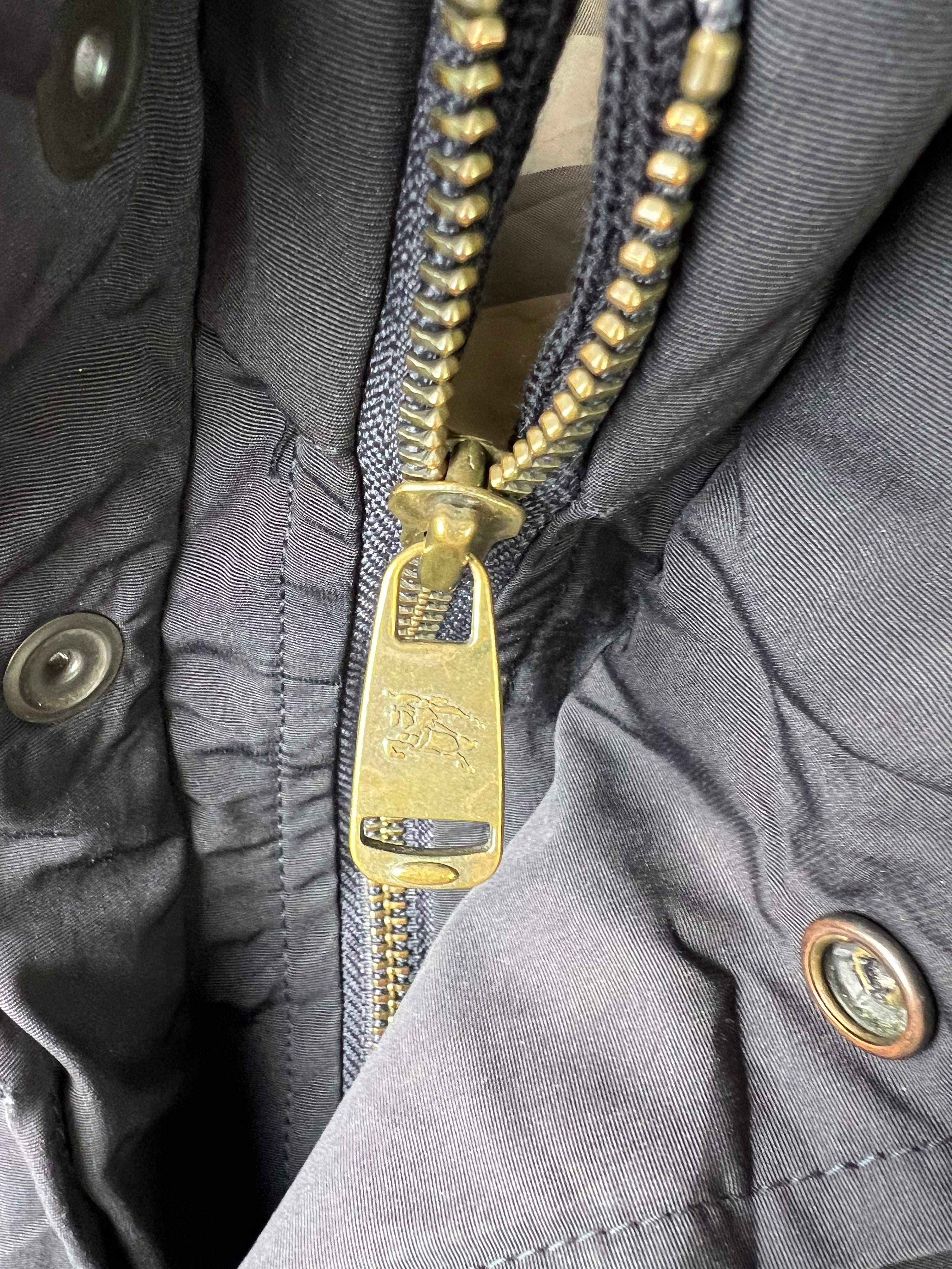 BURBERRY VINTAGE HEAVY NYLON JACKET BLUE - XL/XXL