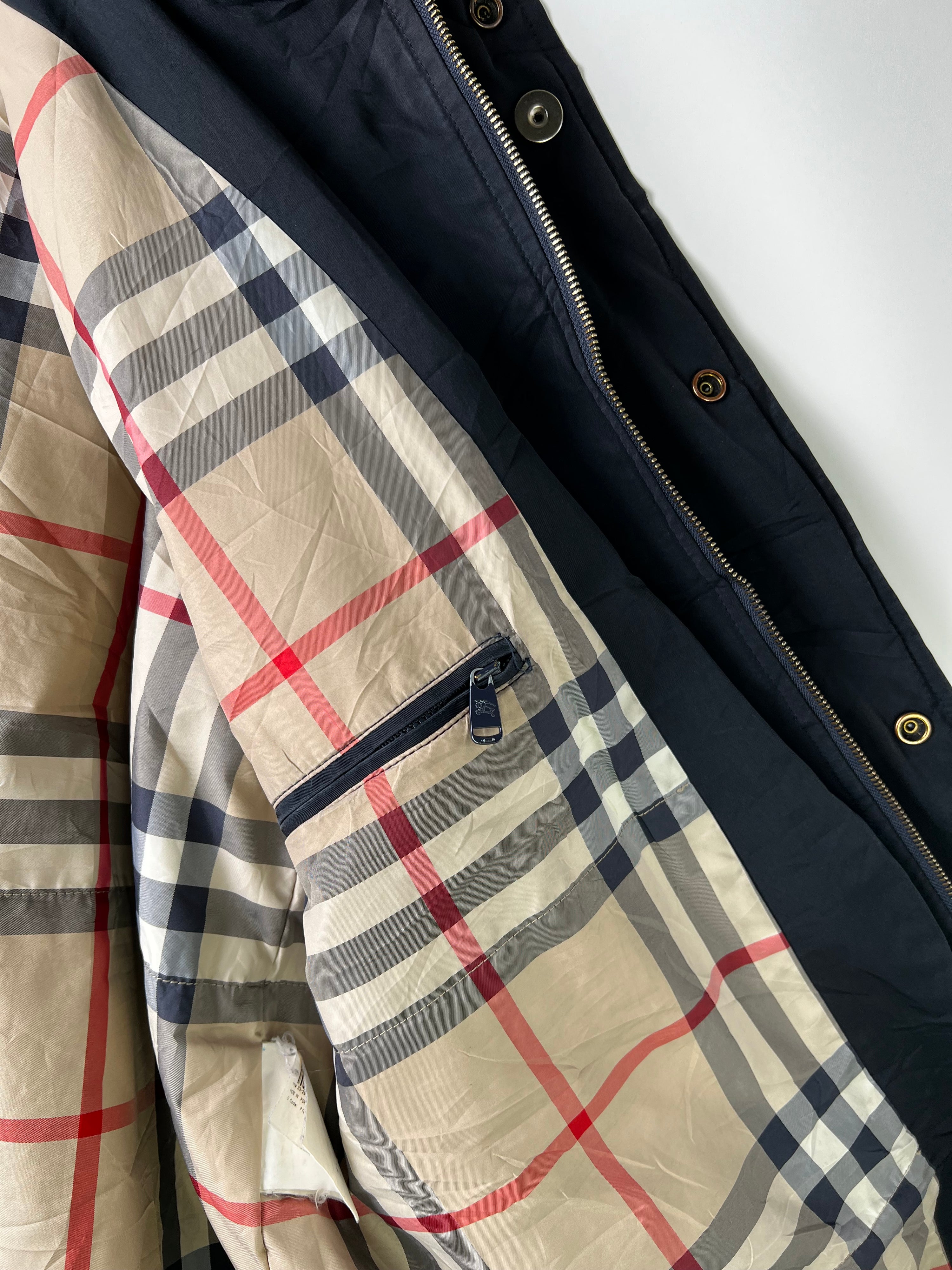 BURBERRY VINTAGE HEAVY NYLON JACKET BLUE - XL/XXL