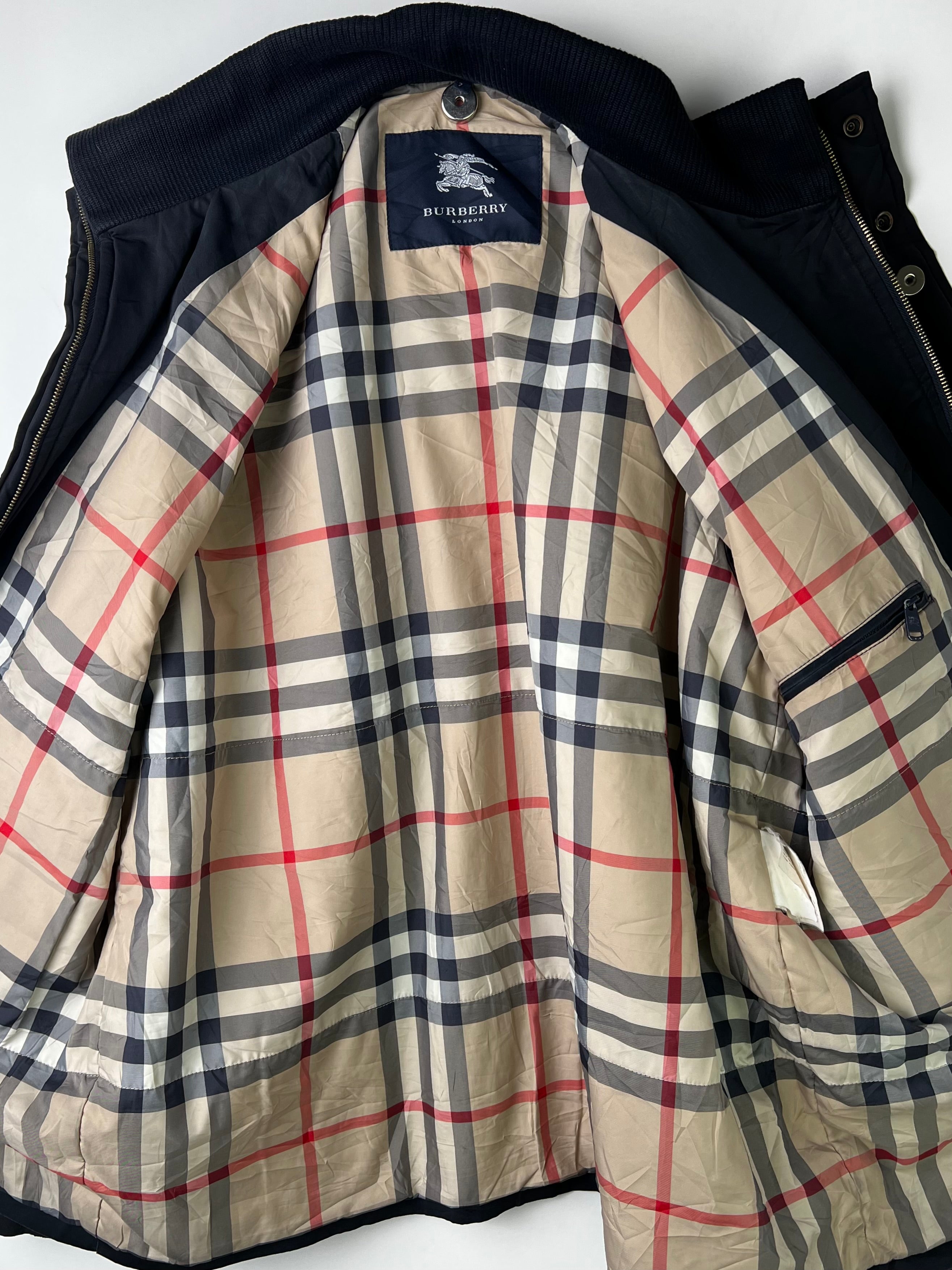 BURBERRY VINTAGE HEAVY NYLON JACKET BLUE - XL/XXL