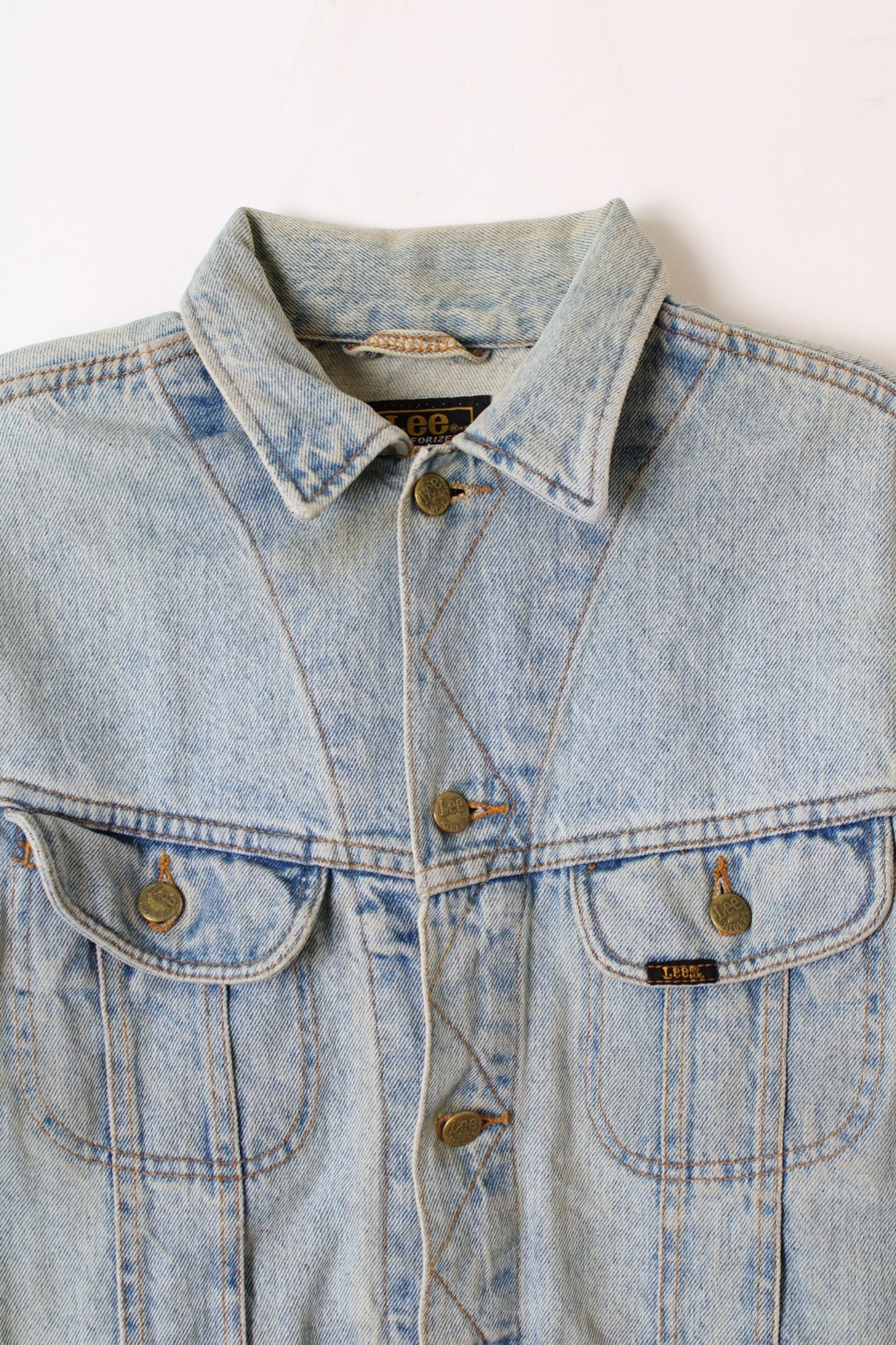 LEE RIDER VINTAGE DENIM TRUCKER JACKET VTG LIGHT BLUE - L