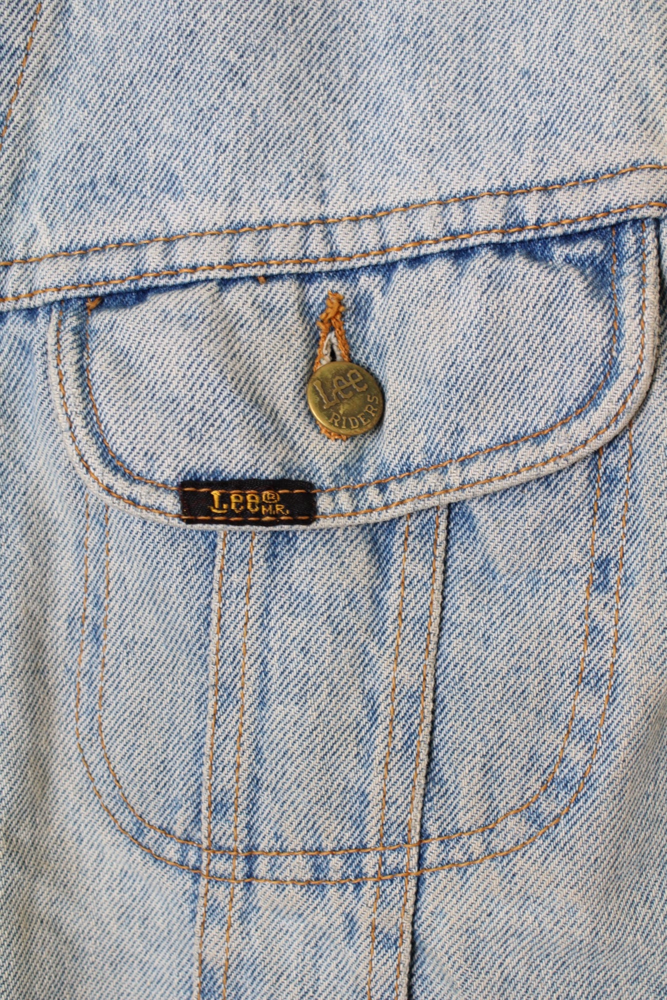 LEE RIDER VINTAGE DENIM TRUCKER JACKET VTG LIGHT BLUE - L