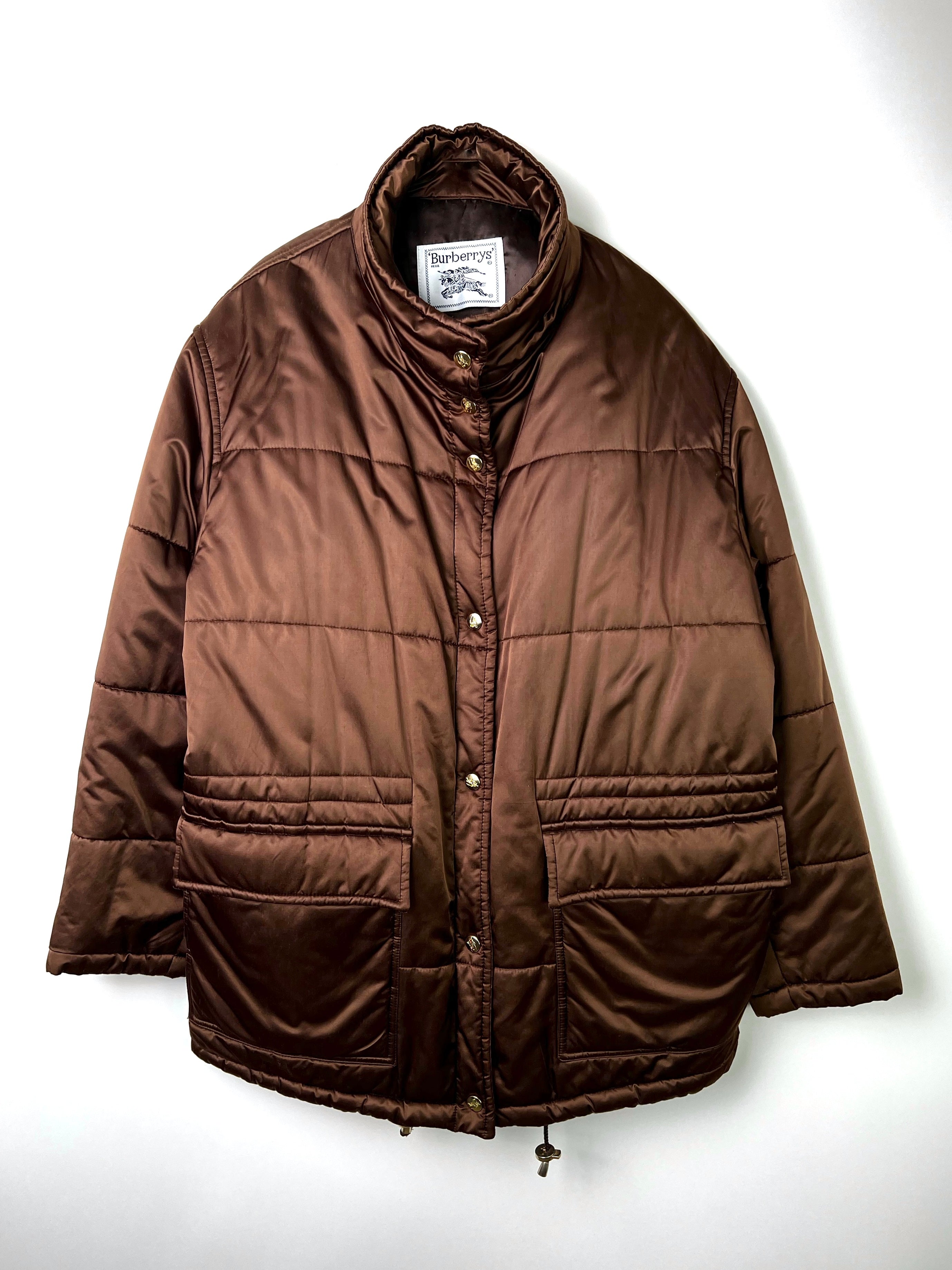 BURBERRY VINTAGE LONG PUFFER JACKET BROWN - M/L