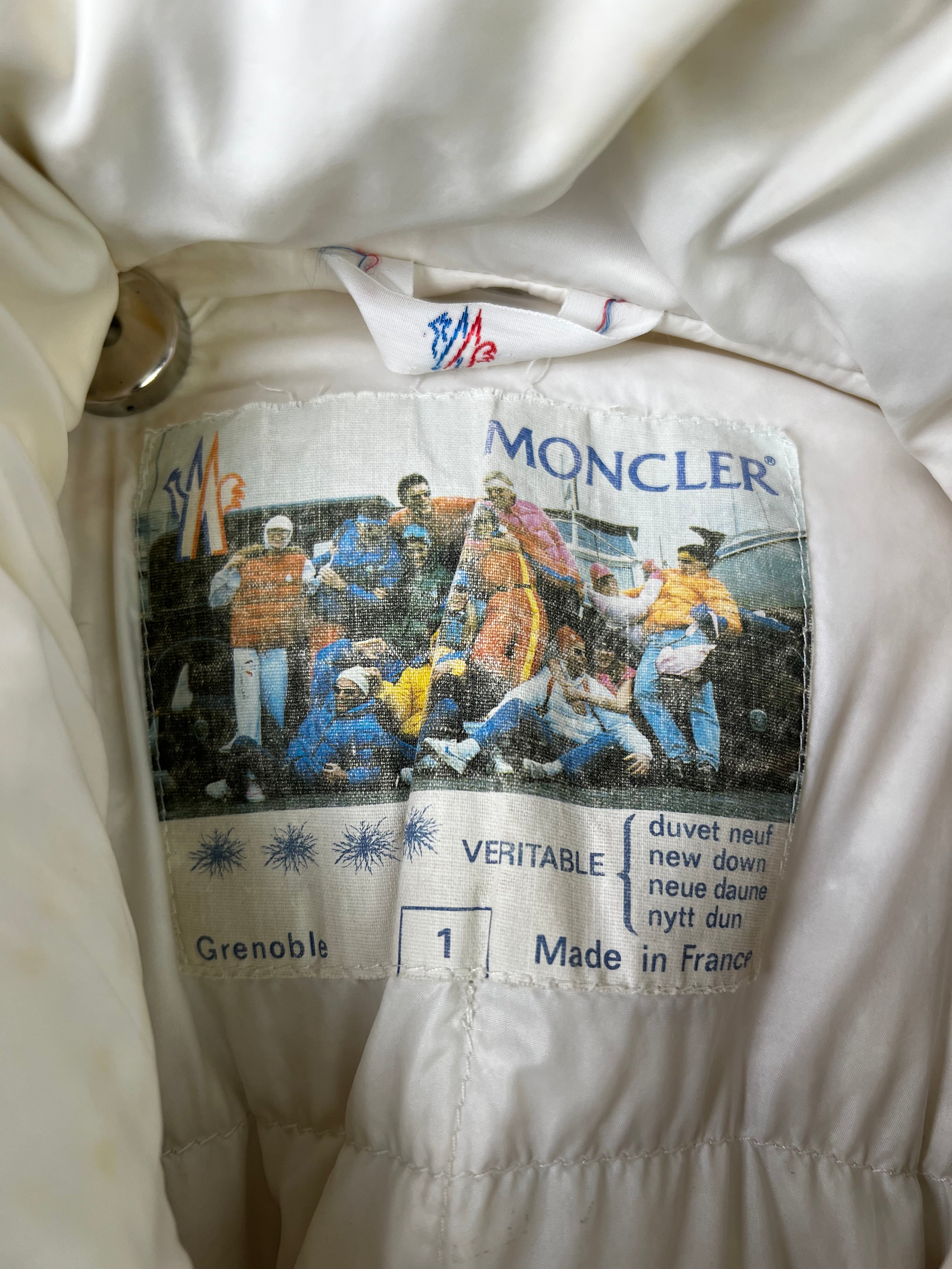 MONCLER GRENOBLE VINTAGE PARKA PUFFER WHITE - M/L