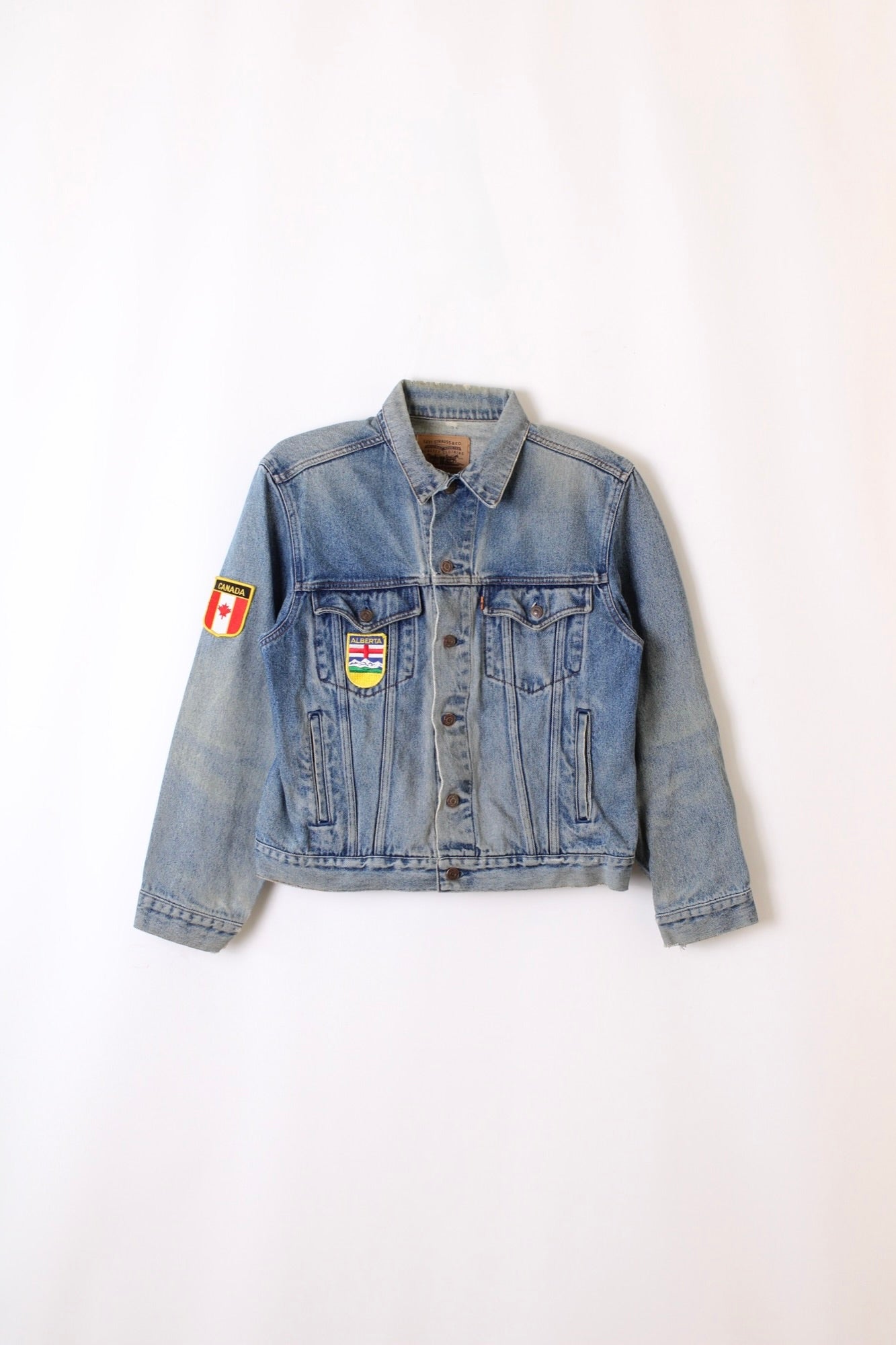 LEVIS VINTAGE DENIM TRUCKER JACKET VTG ORANGE TAB - M/L