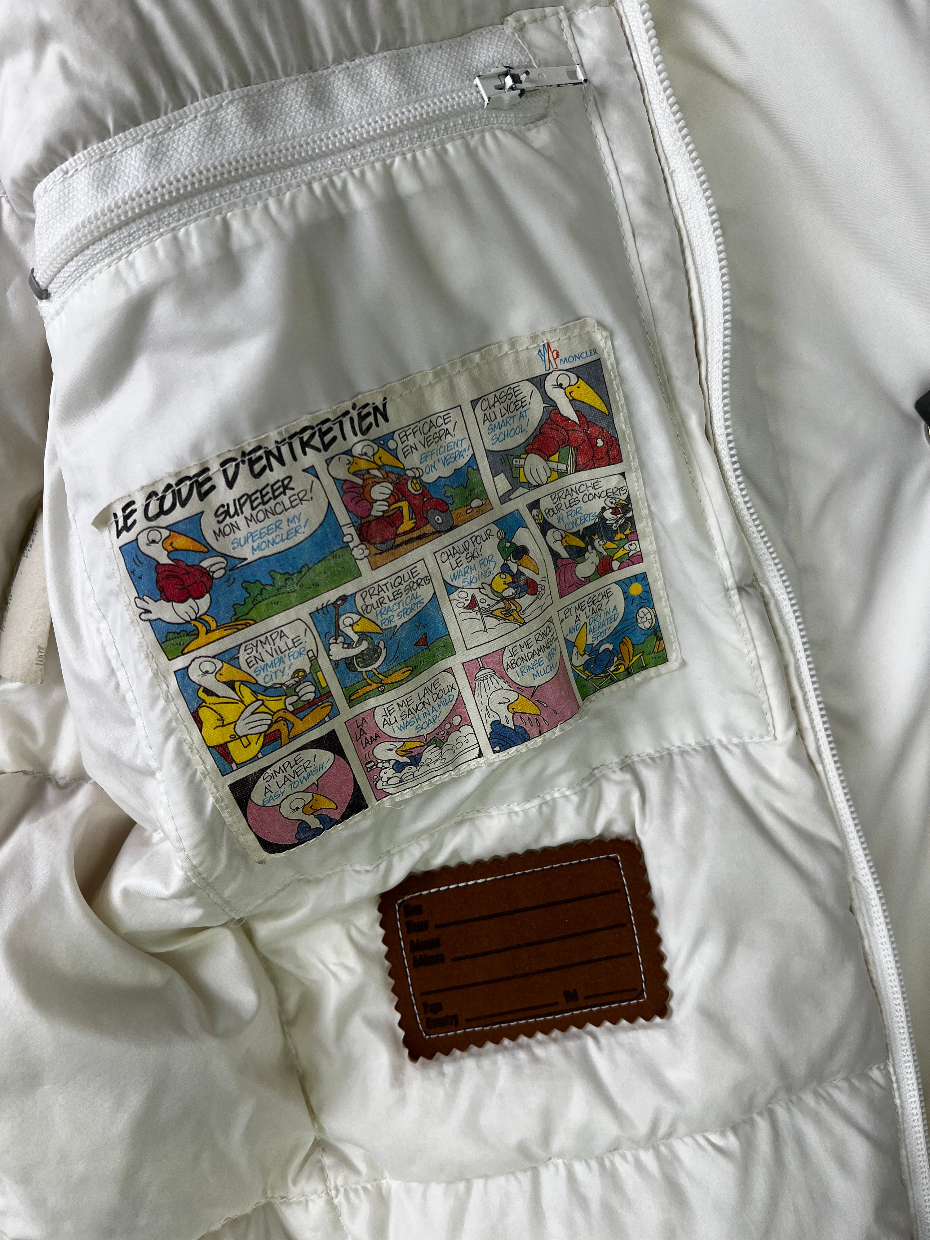 MONCLER GRENOBLE VINTAGE PARKA PUFFER WHITE - M/L