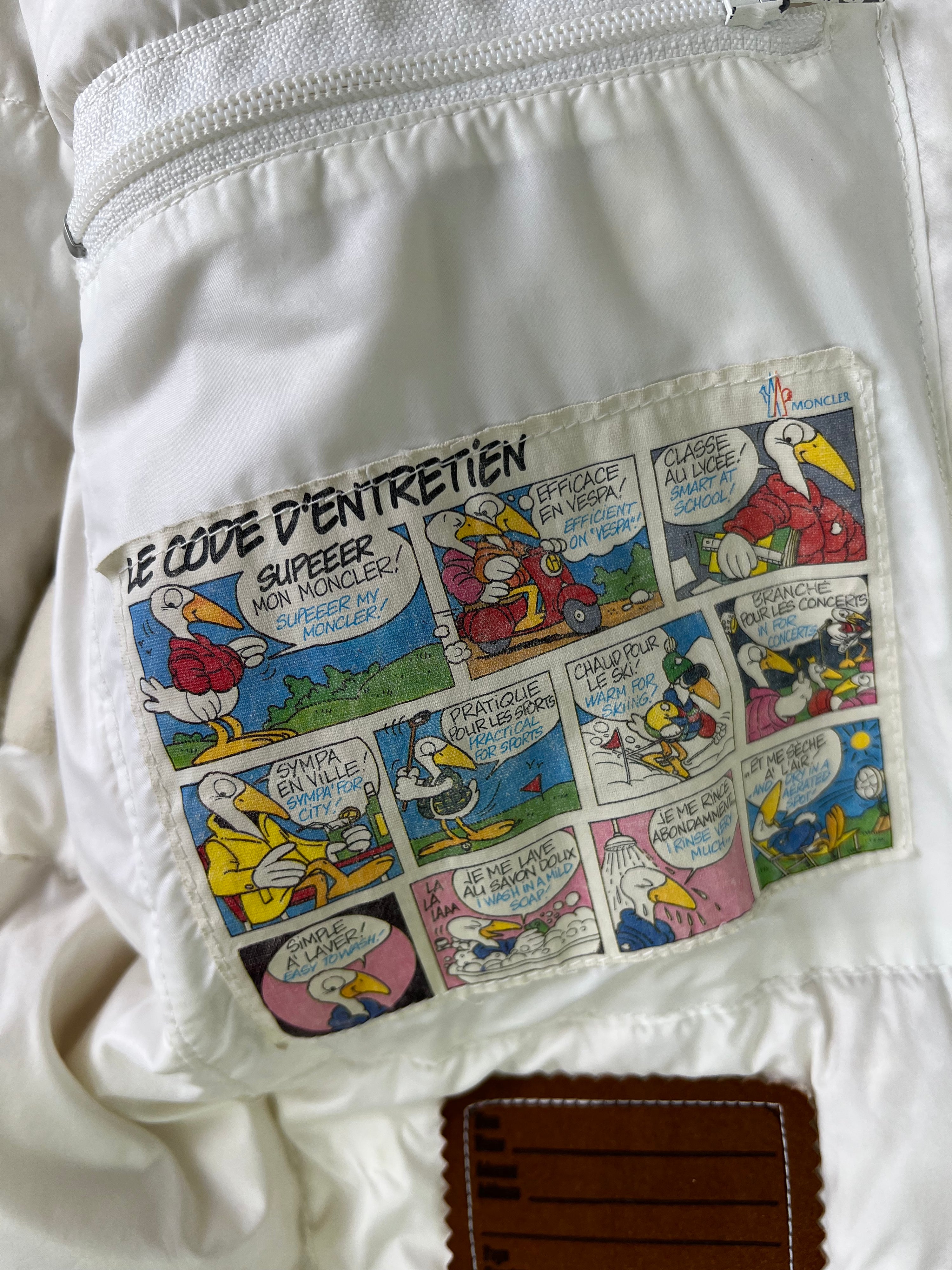 MONCLER GRENOBLE VINTAGE PARKA PUFFER WHITE - M/L