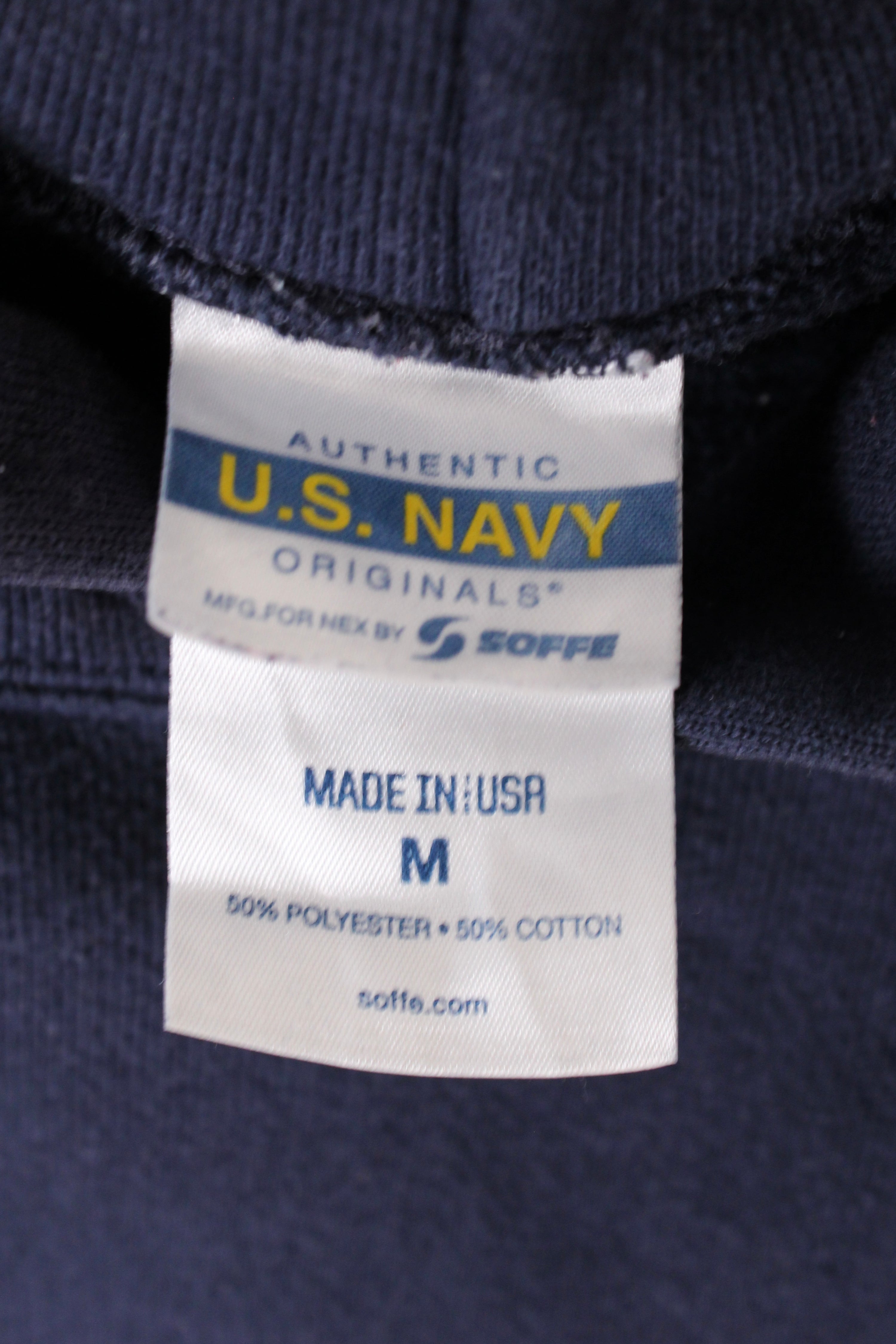 US NAVY VINTAGE HOODIE BLUE - M