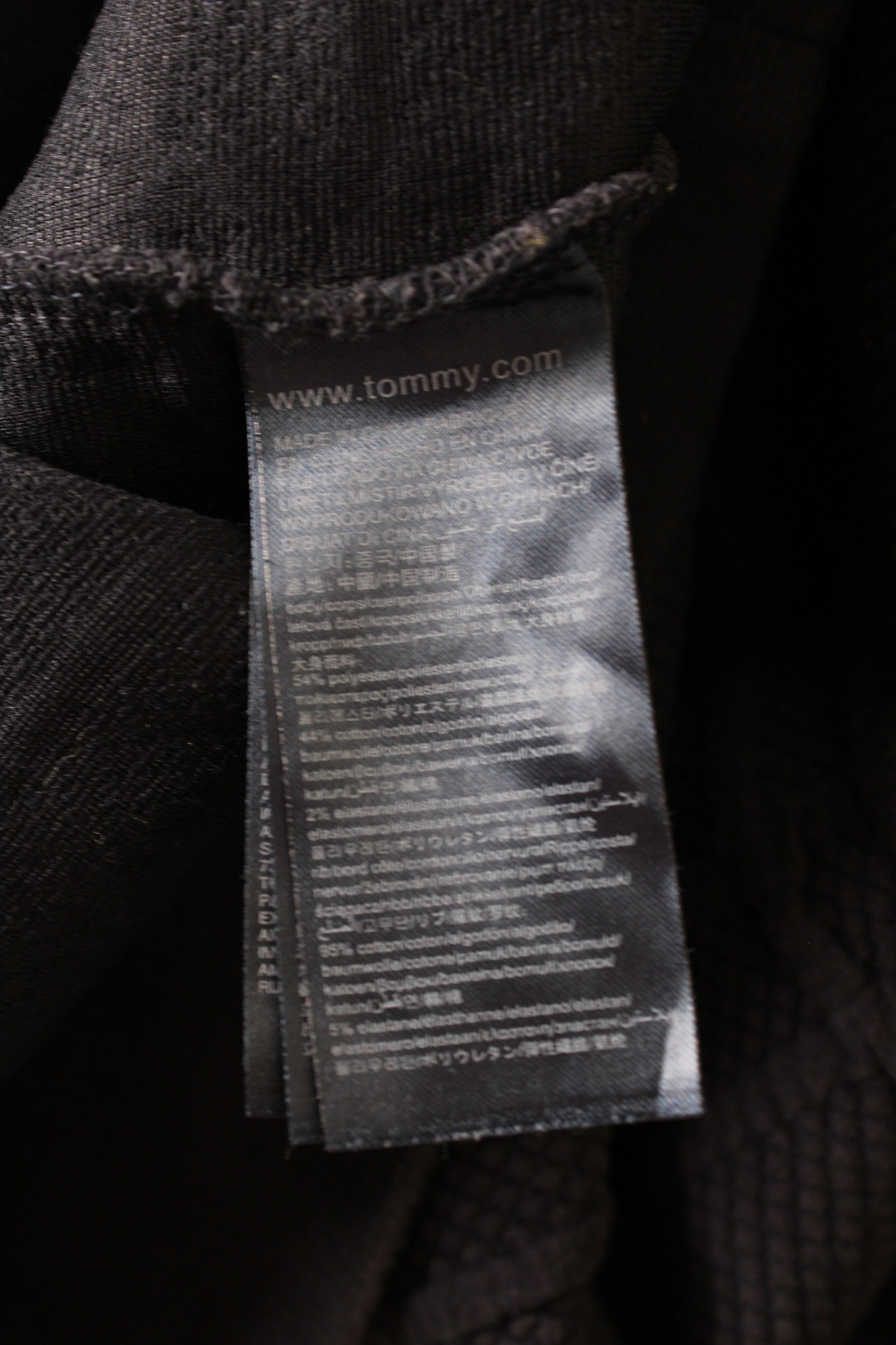 TOMMY HILFIGER SWEATER STRUCTURED PATTERN NAVY BLUE - L/XL