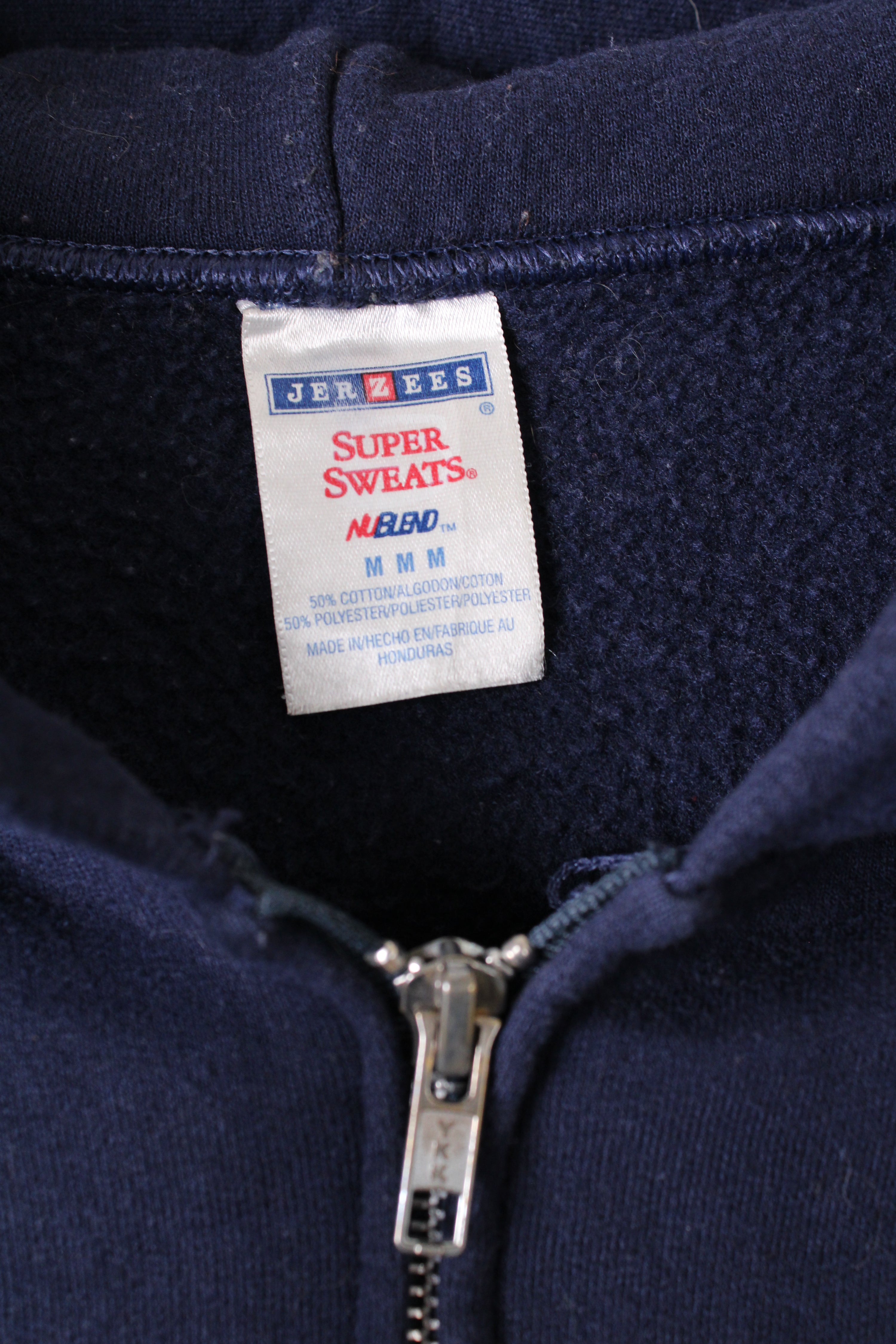 US FIREMAN VINTAGE ZIP HOODIE BLUE - M