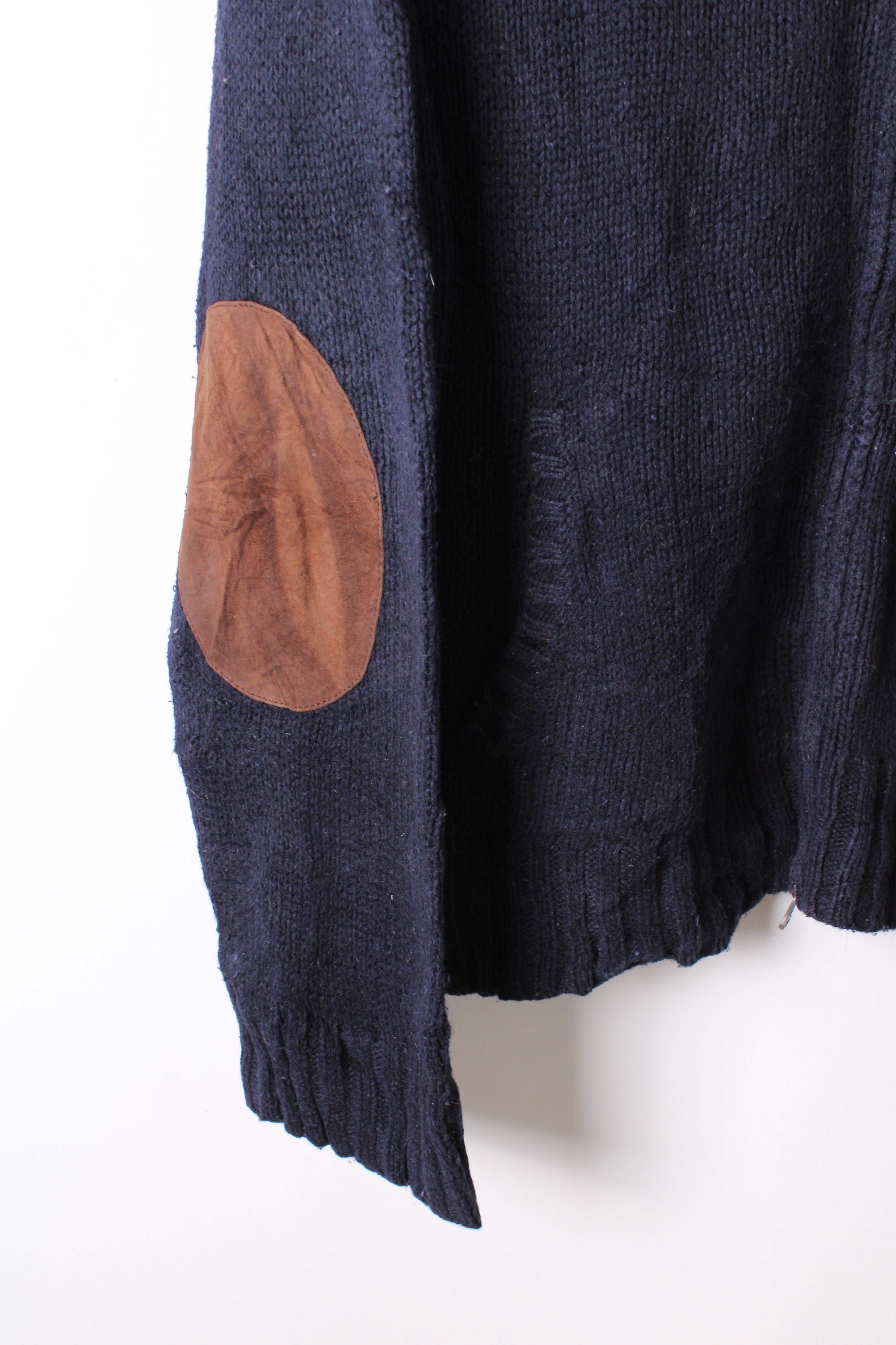 RALPH LAUREN FULL ZIP SWEATER NAVY BLUE - XXL