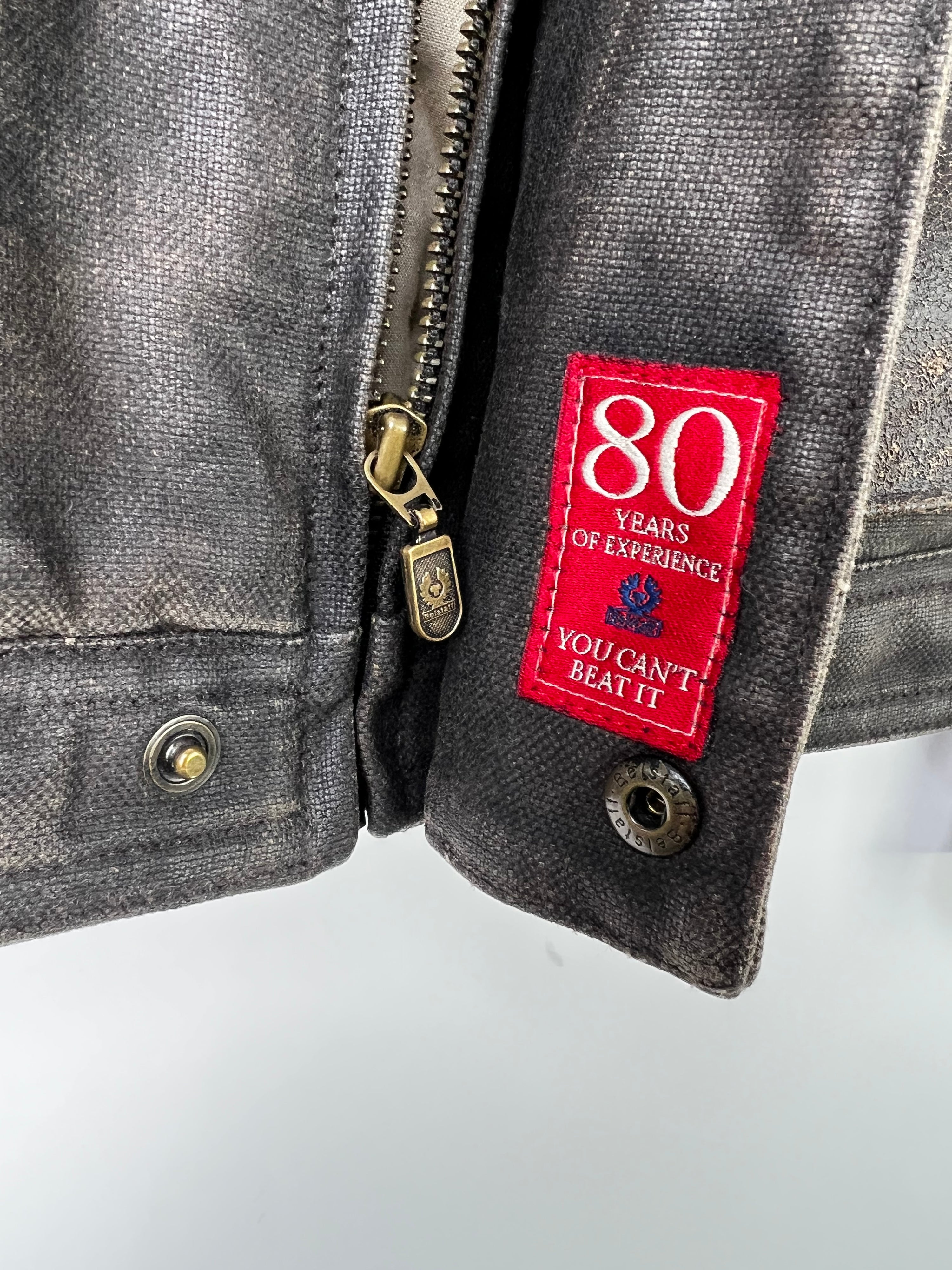 BELSTAFF BLACK PRINCE LEATHER MOTORCYCLE JACKET BROWN - XS/S