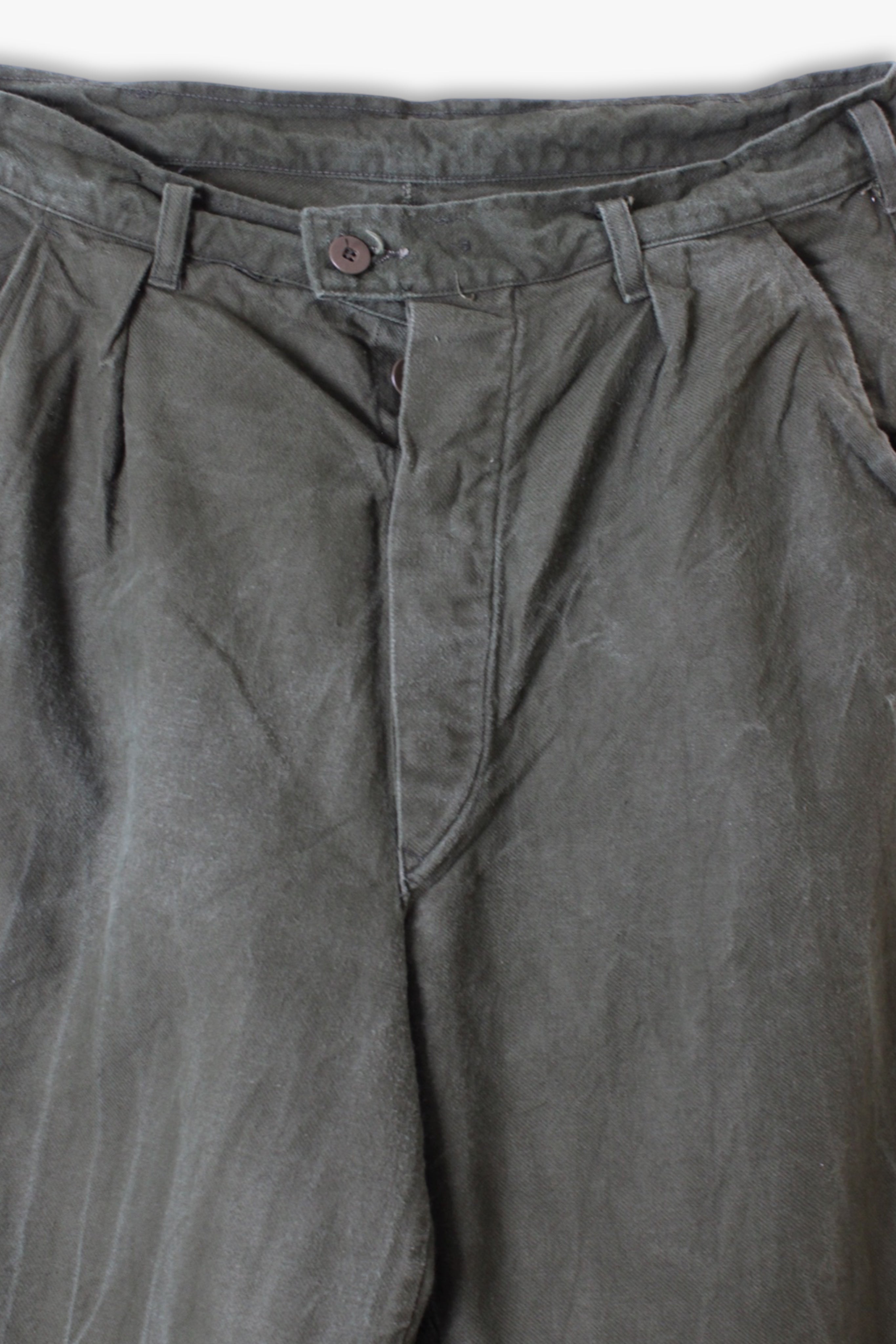 VINTAGE SWEDISH ARMY FATIGUE PANTS GREEN