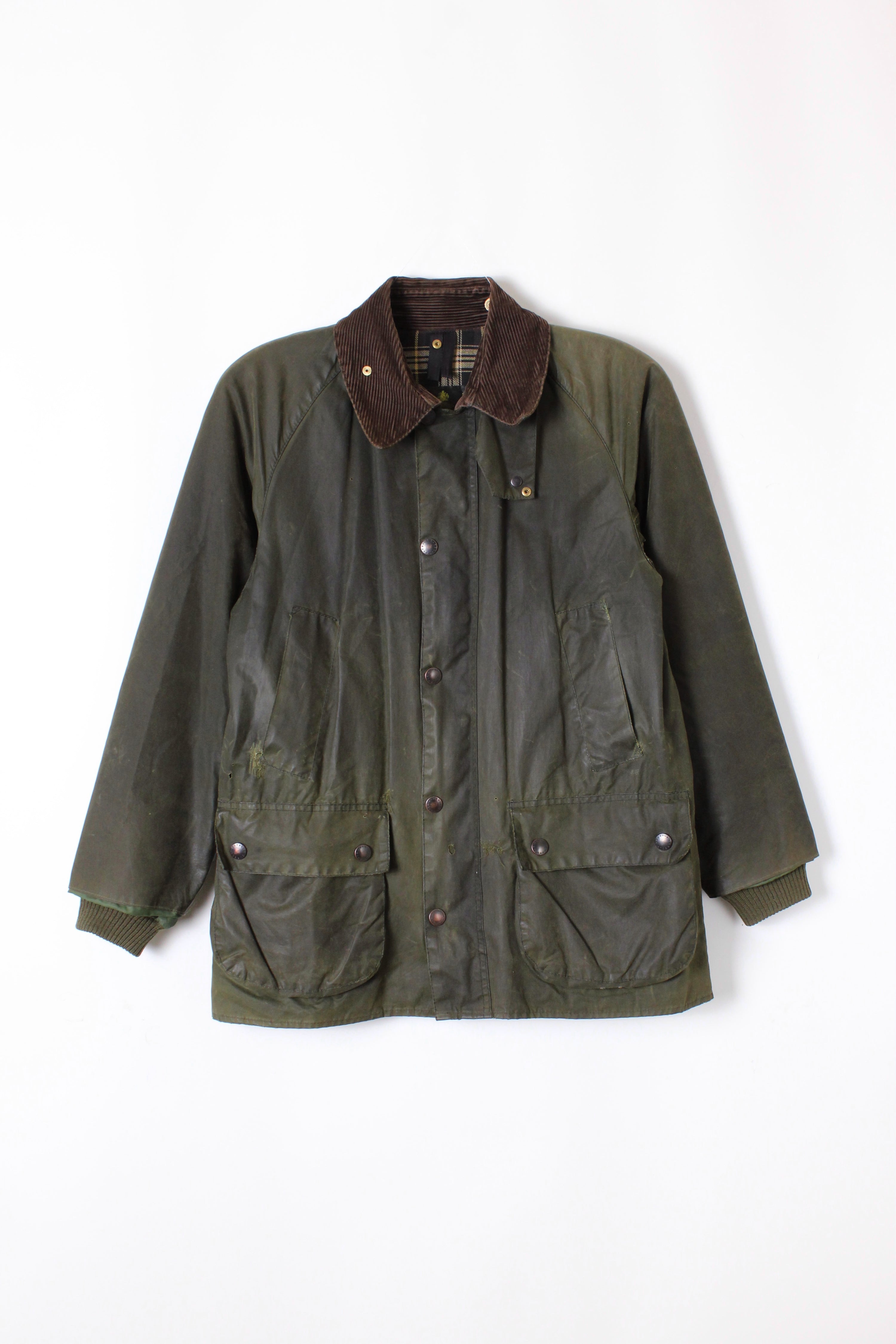 BARBOUR BEDALE WAXED JACKET GREEN - S/M