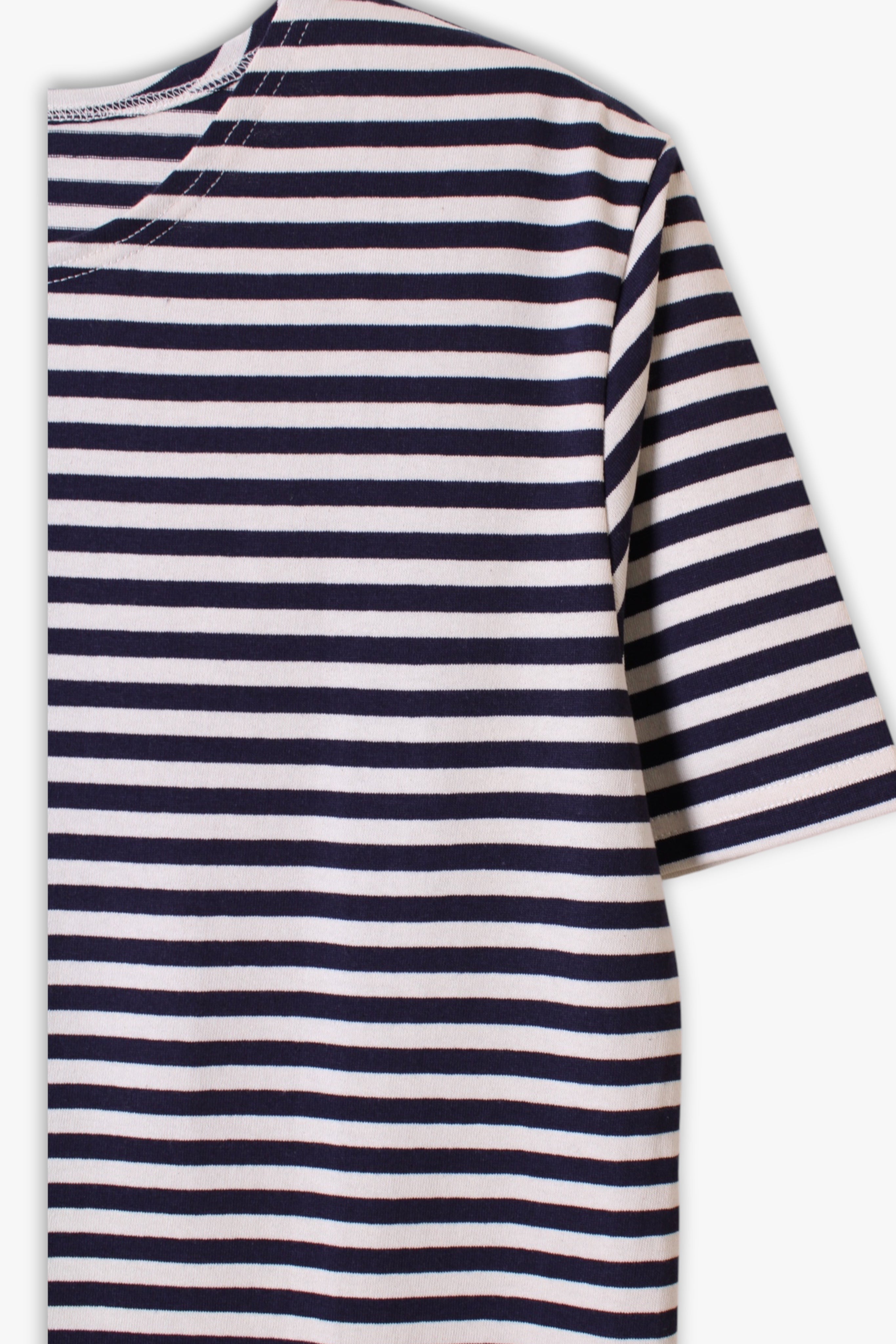 TELNYASHKA STRIPED COTTON SHORT SLEEVE SHIRT RUSSIAN ARMY NAVY BLUE