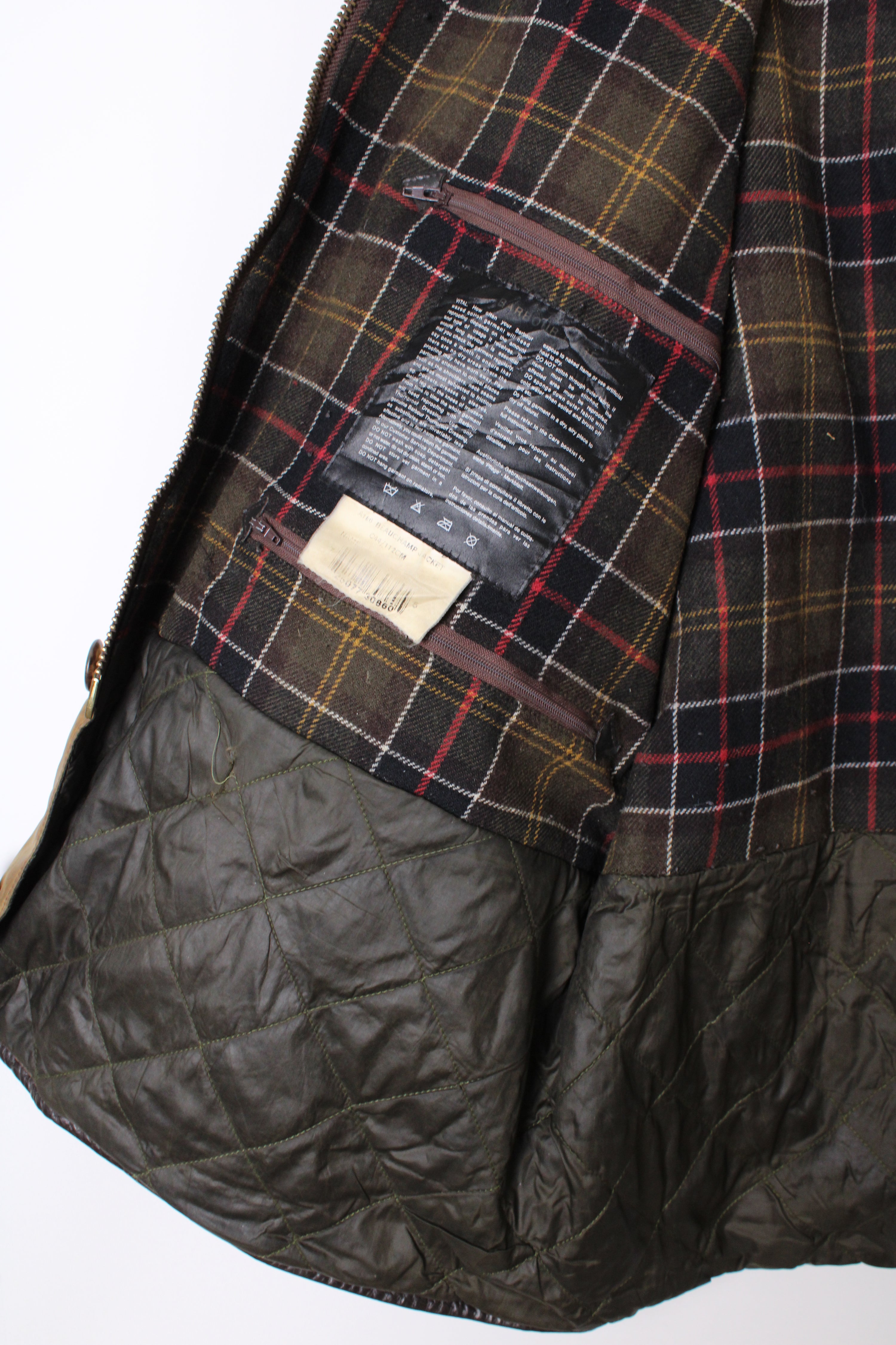 BARBOUR BEAUCHAMP VINTAGE WAXED COAT BROWN - L/XL