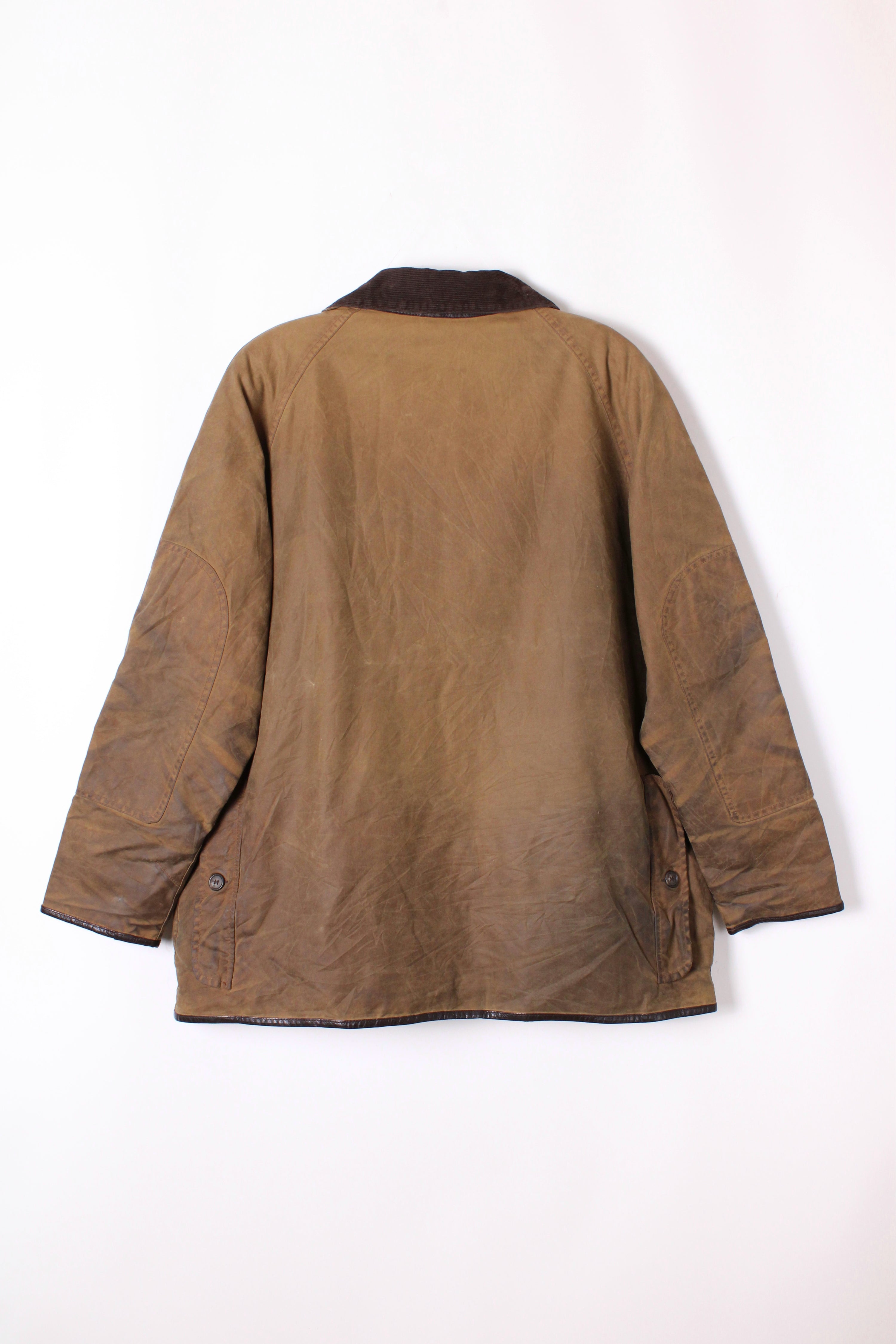 BARBOUR BEAUCHAMP VINTAGE WAXED COAT BROWN - L/XL