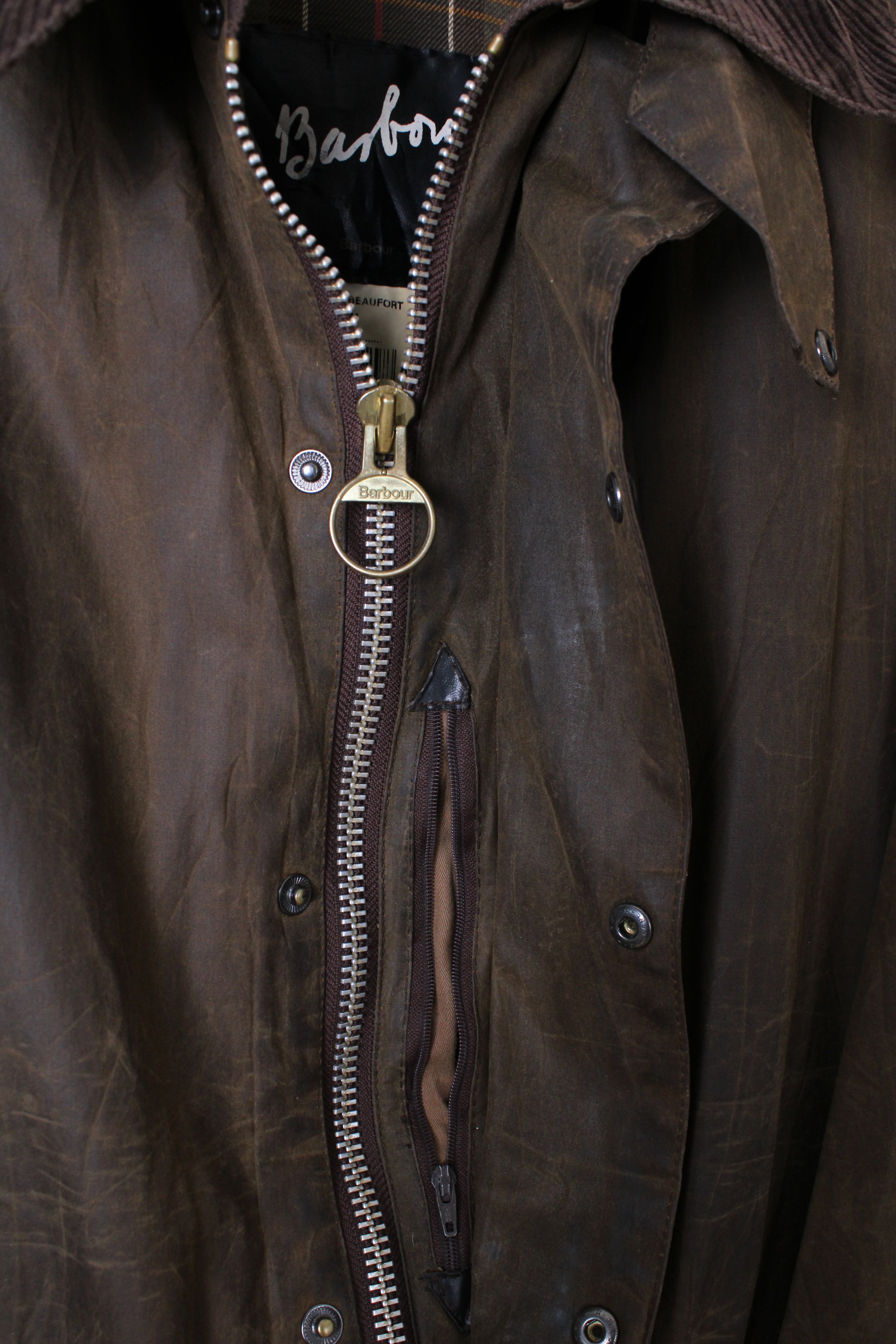 BARBOUR BEAUFORT WAXED JACKET BROWN - XL/XXL