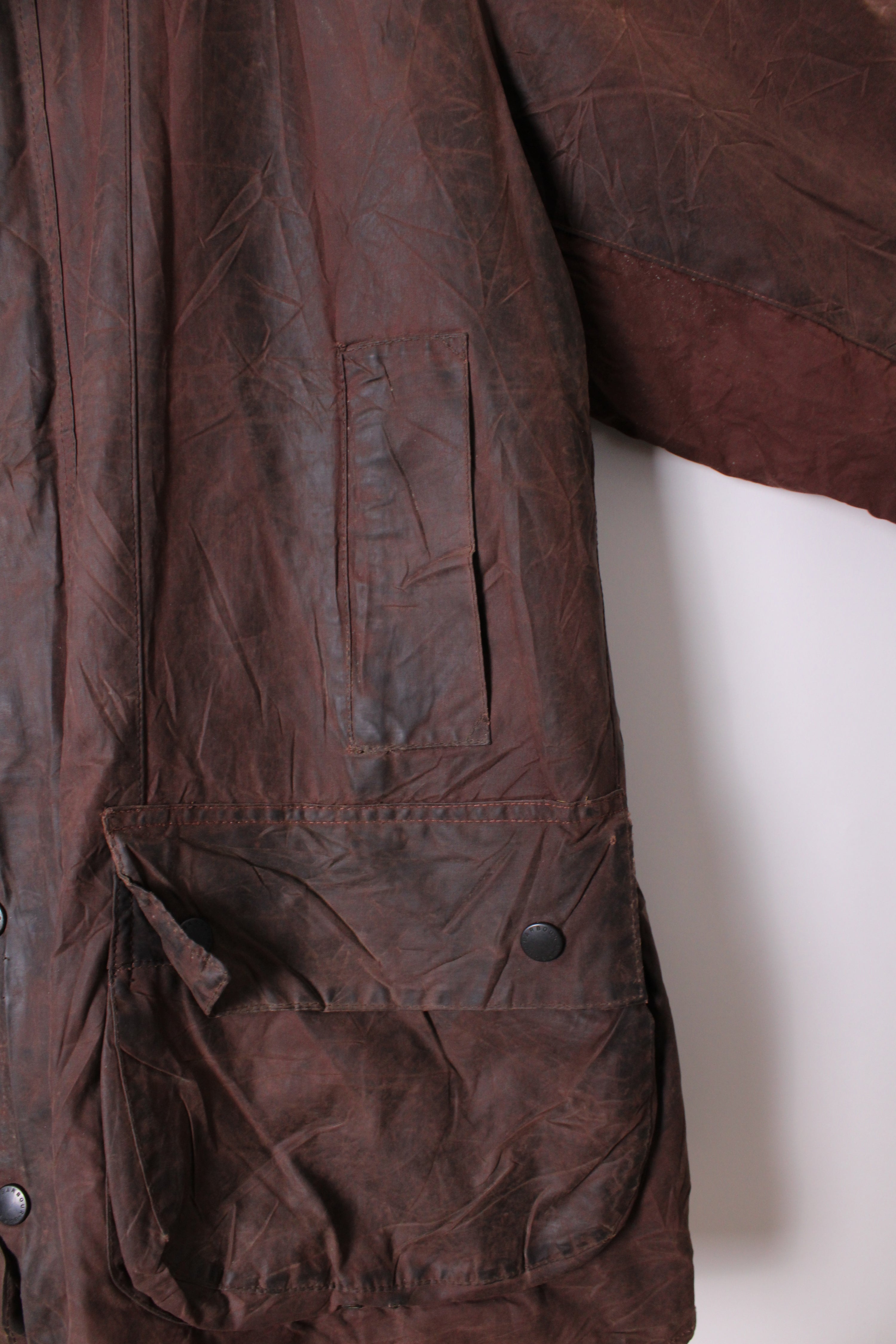 BARBOUR GAMEFAIR WAXED JACKET RUSTIC BROWN - XL/XXL