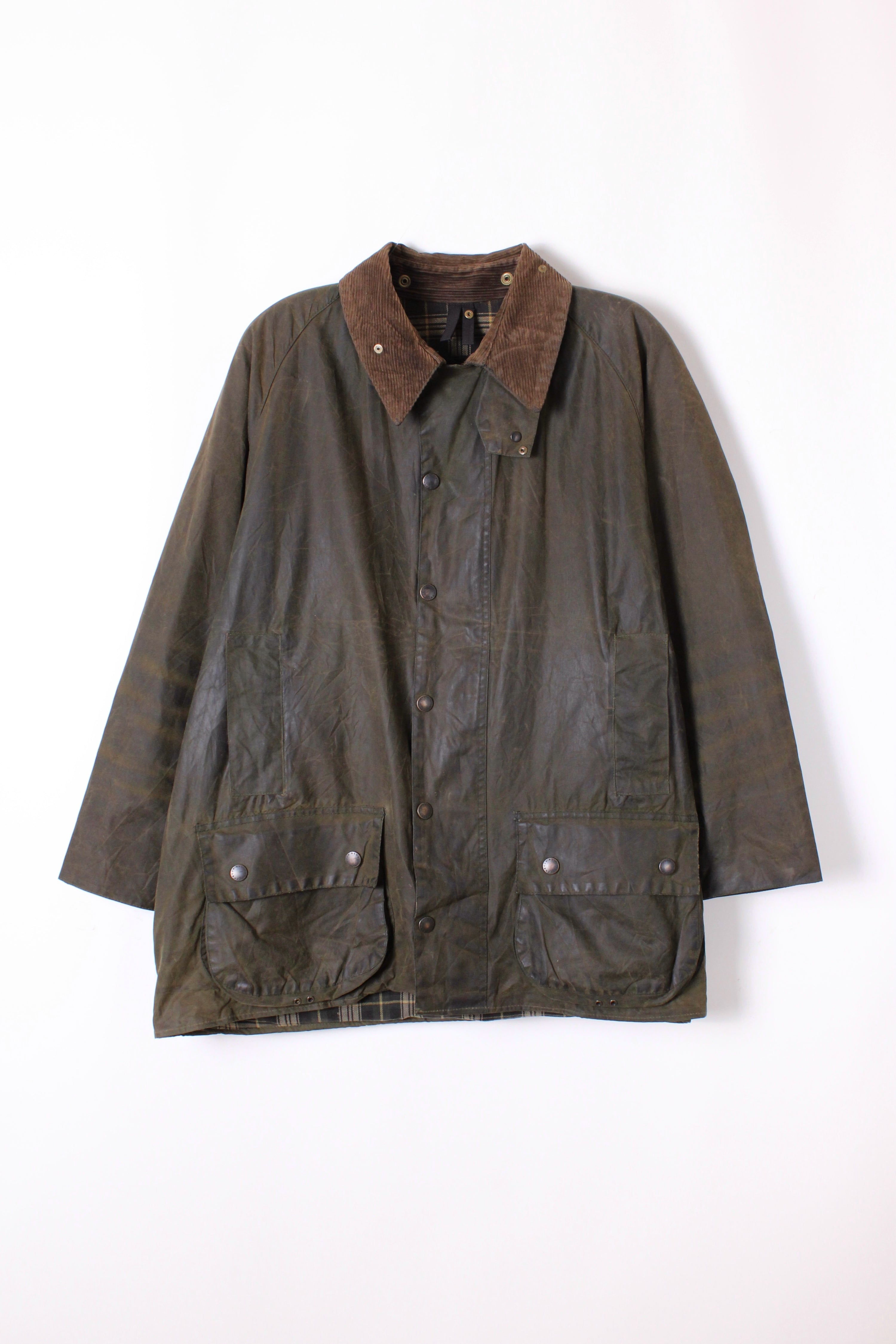 BARBOUR BEAUFORT WAXED JACKET GREEN - XL/XXL